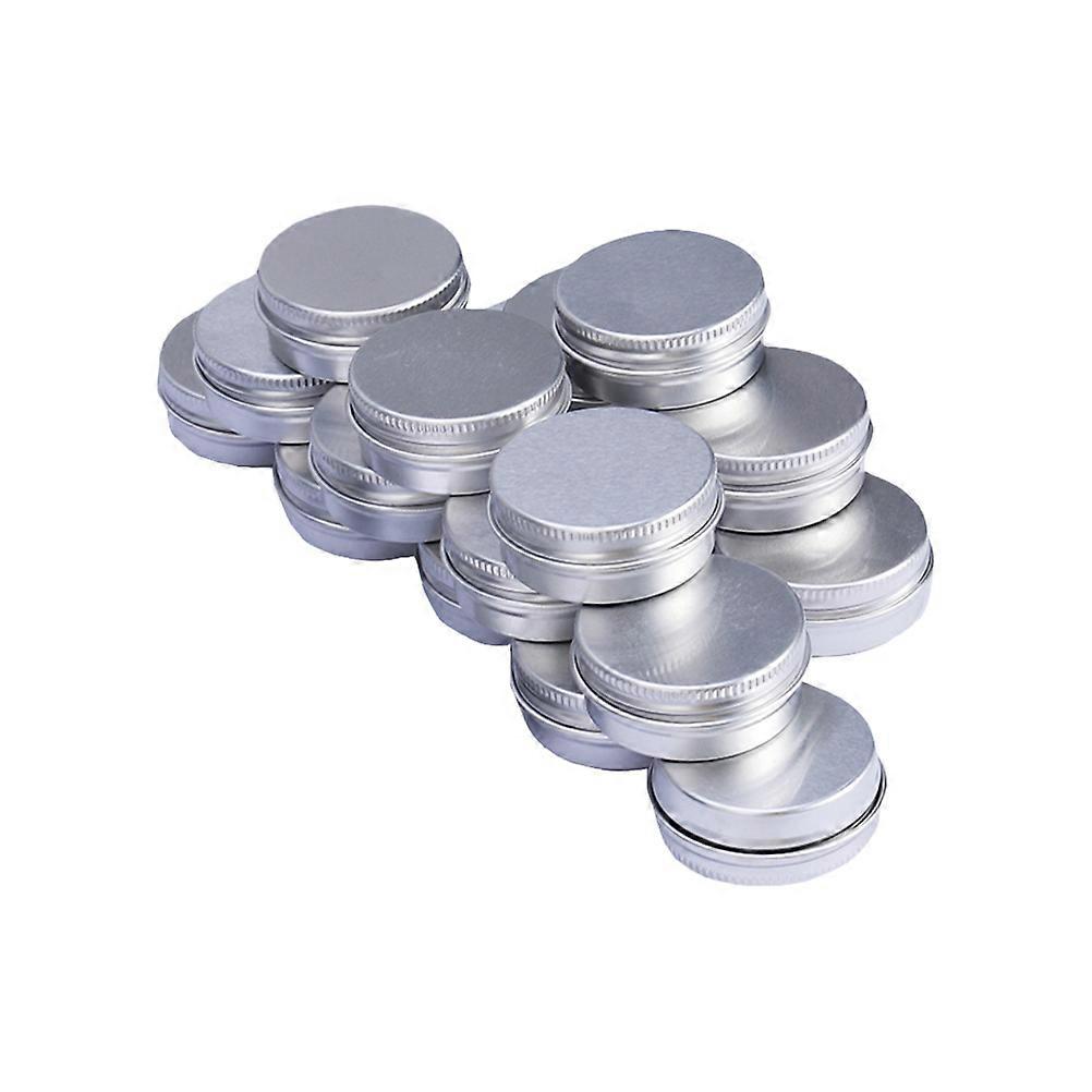 Travel Jar Aluminium Cream Container 24Pcs Empty Cream Jar Pots with Lid