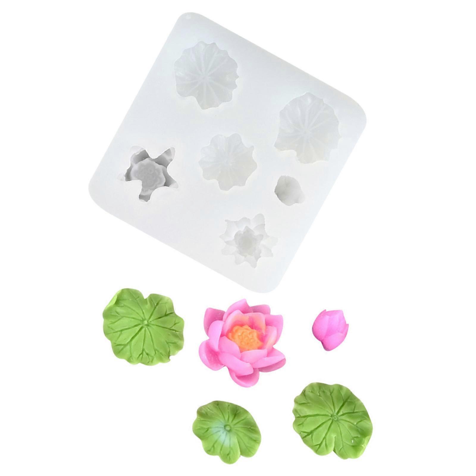 Lovely Lotuses Chocolate and Fondant Molds Suitable for Candy Making and Cake Decorating at Parties and Event Multicolor