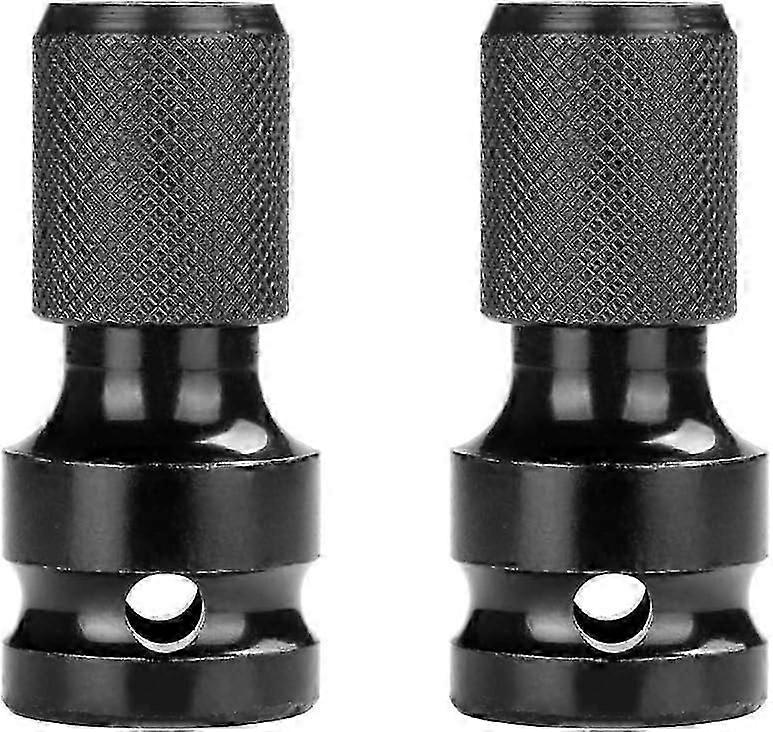 2 Pieces Socket Adapters 1/2" Square to 1/4" Hex Impact Driver Bit Quick Release Chuck Converter for Impact Ratchet Wrench and Bit Holder Socket