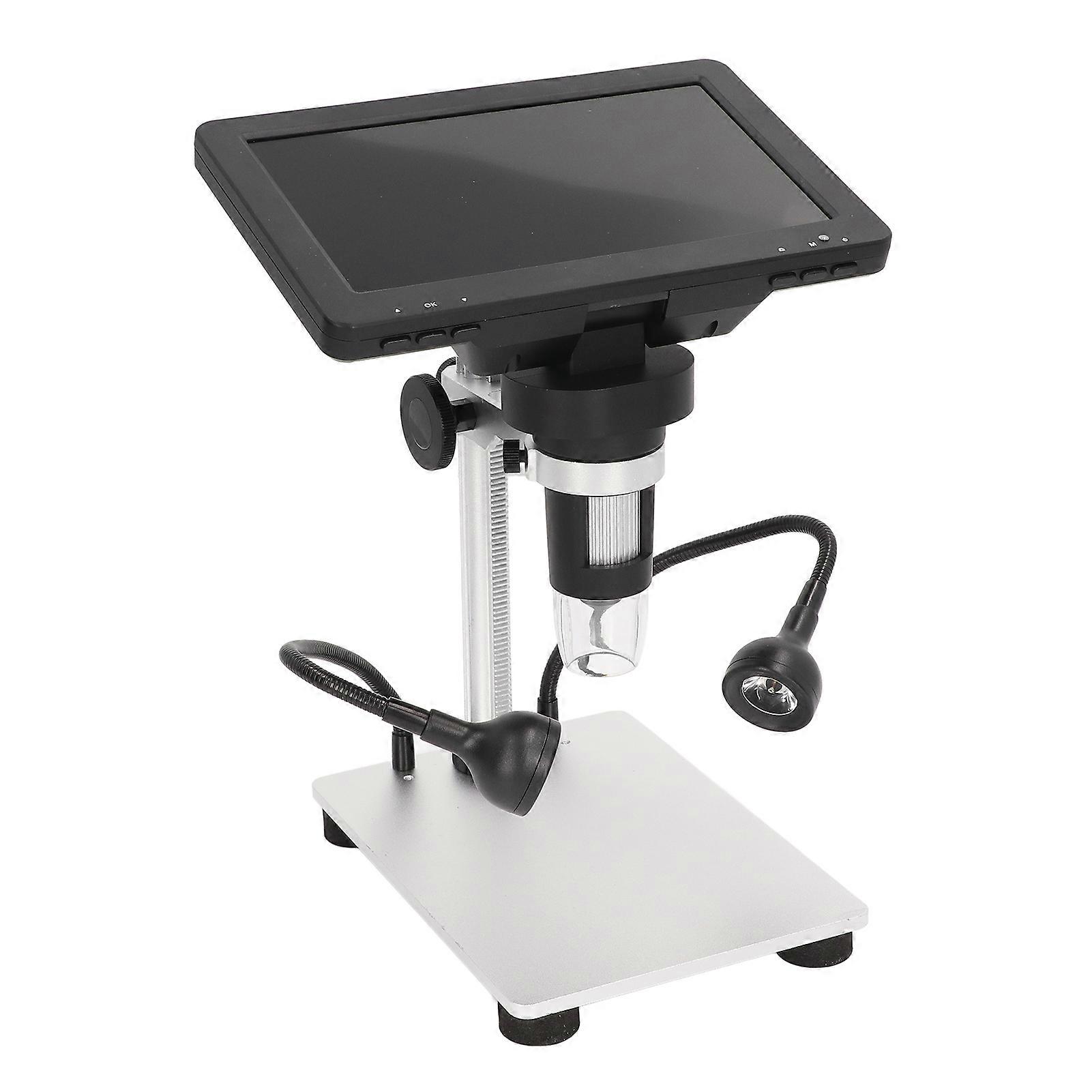 7in HD 1200X Digital Microscope 2000mAh Silver Black LCD