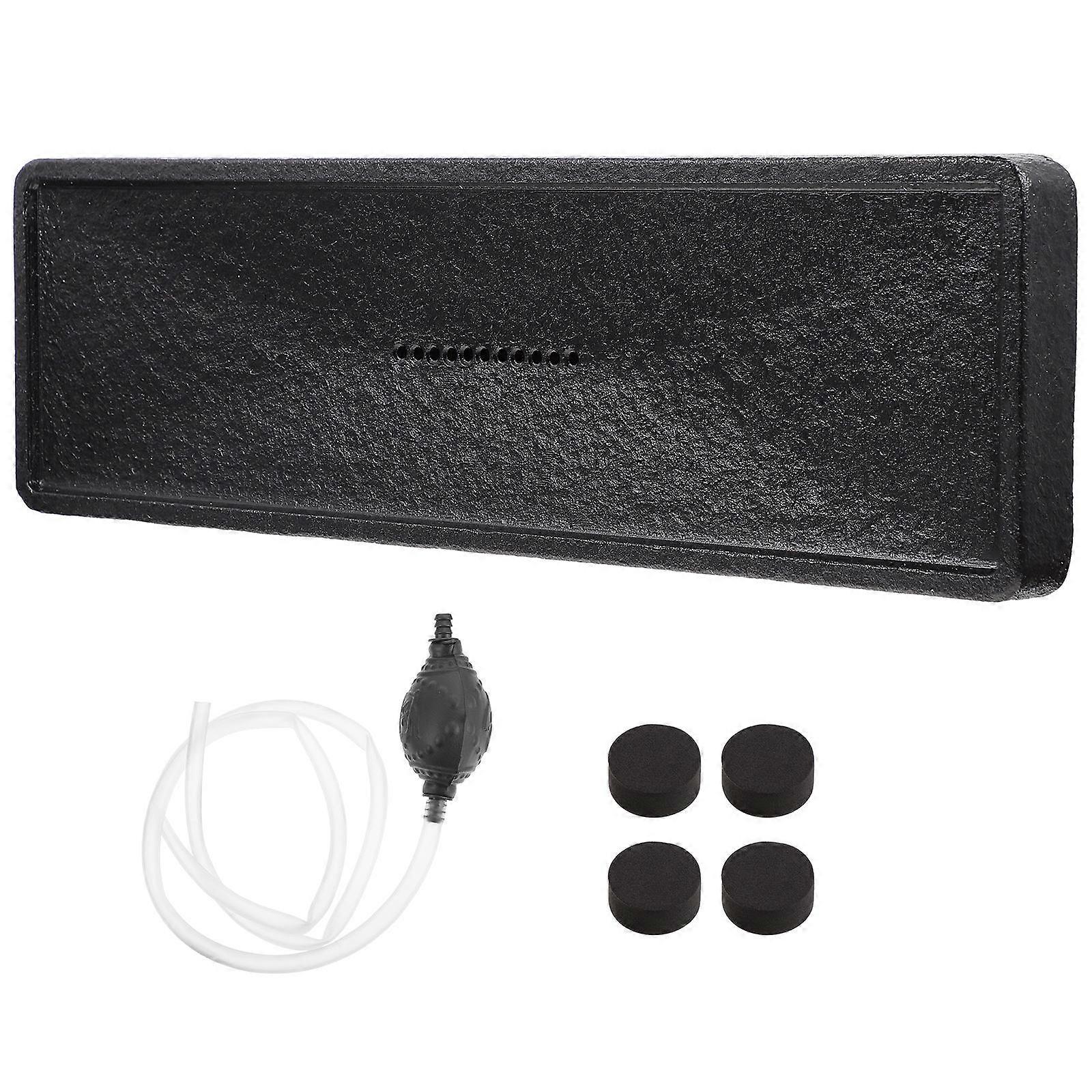 Tea Set Tray Stone Practical Holder for Office Use 1Pcs Black