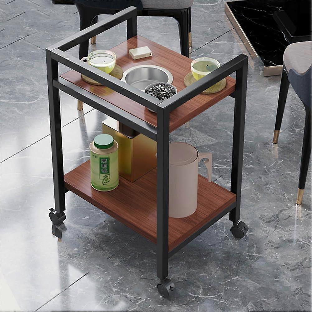 Coffee Table 2Tier Square Farmhouse Movable End Table For Small Spaces Living Room Bedroom Black Model M