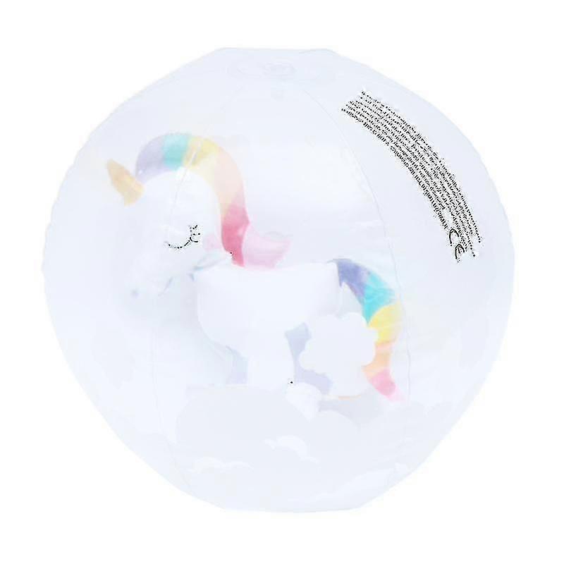 Delicate Unicorn Inflatable Balloon Beach Ball For Beach Playing Use Random Color Inflator Offered