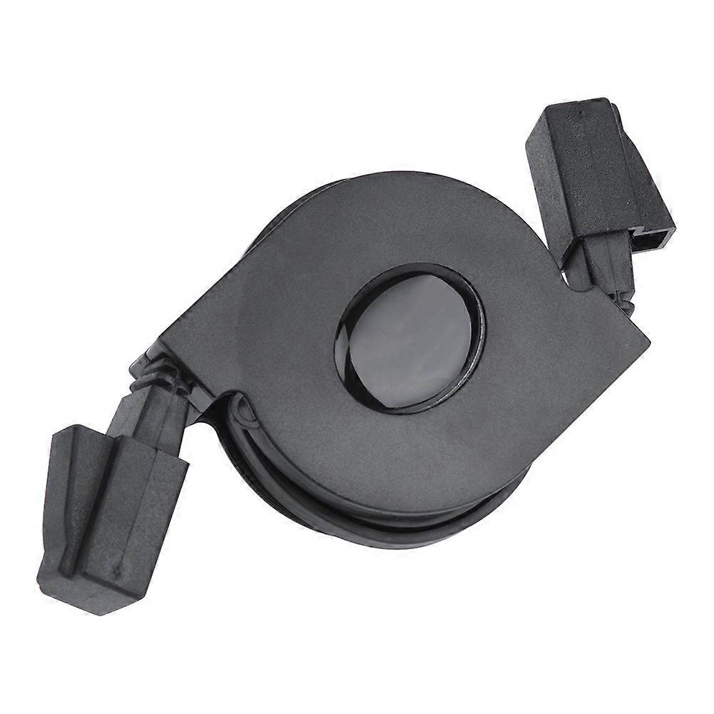 1pc New Adjustable Retractable CAT6 RJ45 Lan Network Cable Cord Black (2m)