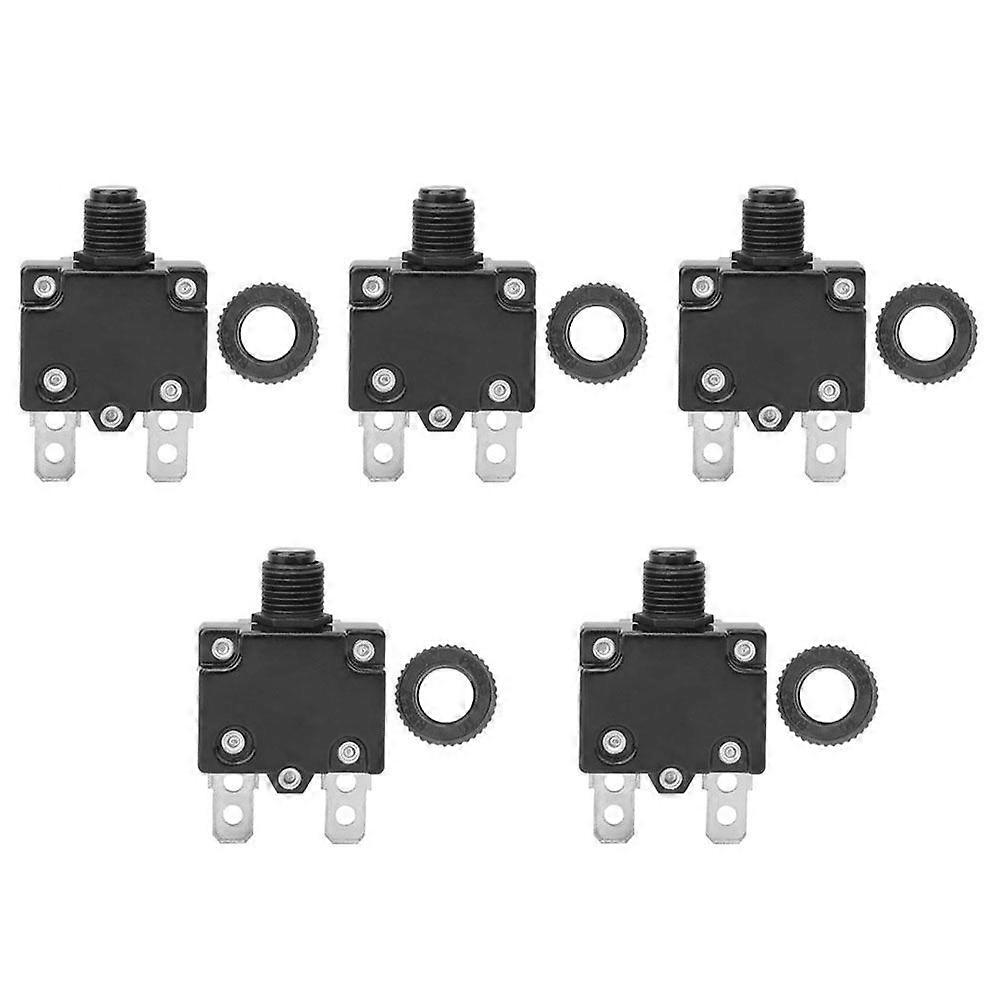 5pcs Air Compressor Circuit Breaker Overload Protector Over Current Protection Switch10A
