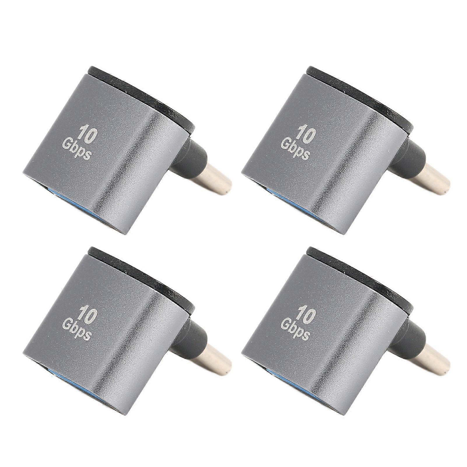 4pcs Right Angle USB C to USB Adapter 10Gbps High Speed 90 Degree Usb Female to Type C Male Adapter for Phone Laptop
