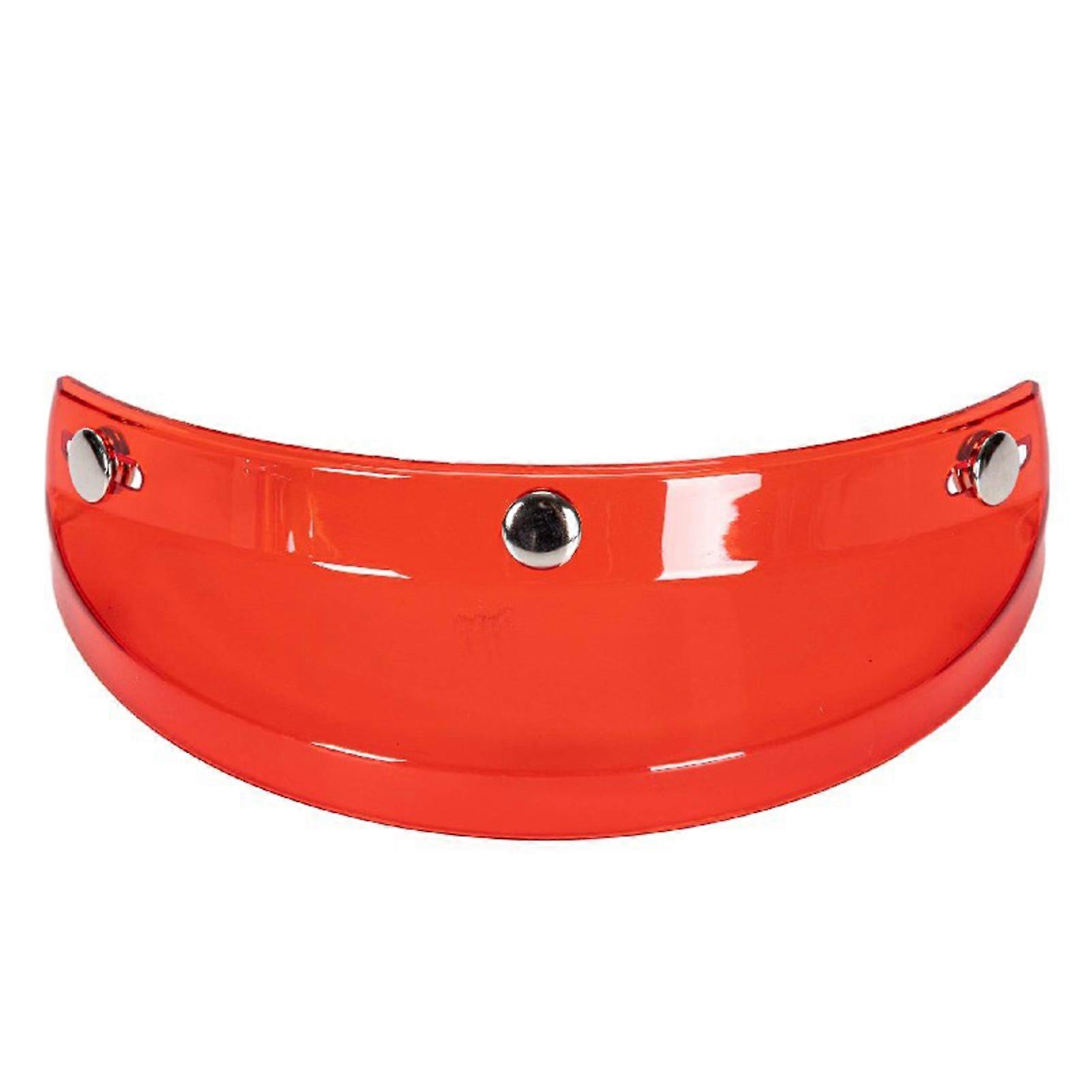 Universal Motorcycle 3 Snap-Button Visor Flip Up Down Open Face Helmet Wind