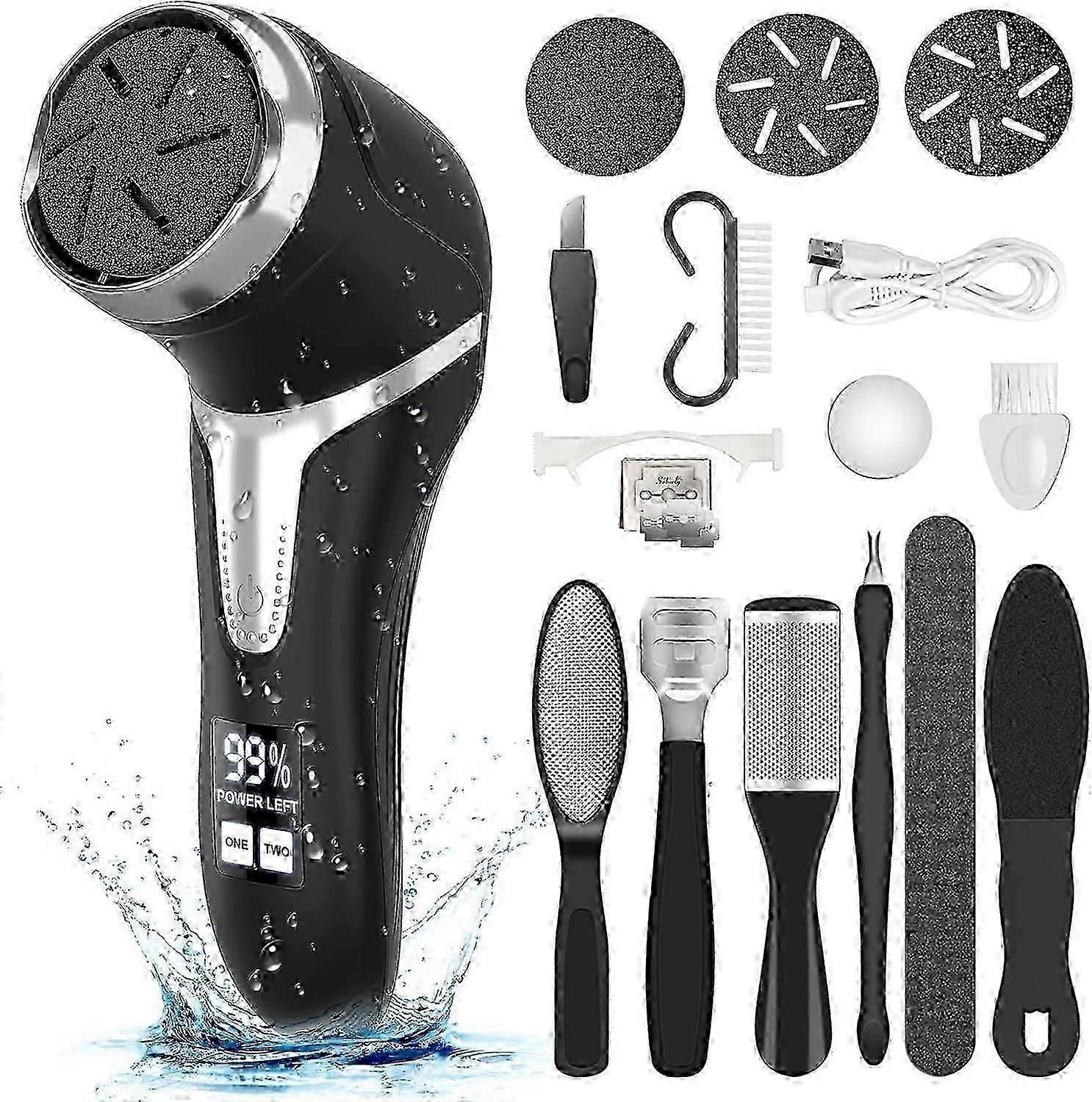Electric Callus Remover for Feet LCD Display Portable Pedicure Kit Foot File Callus Remover