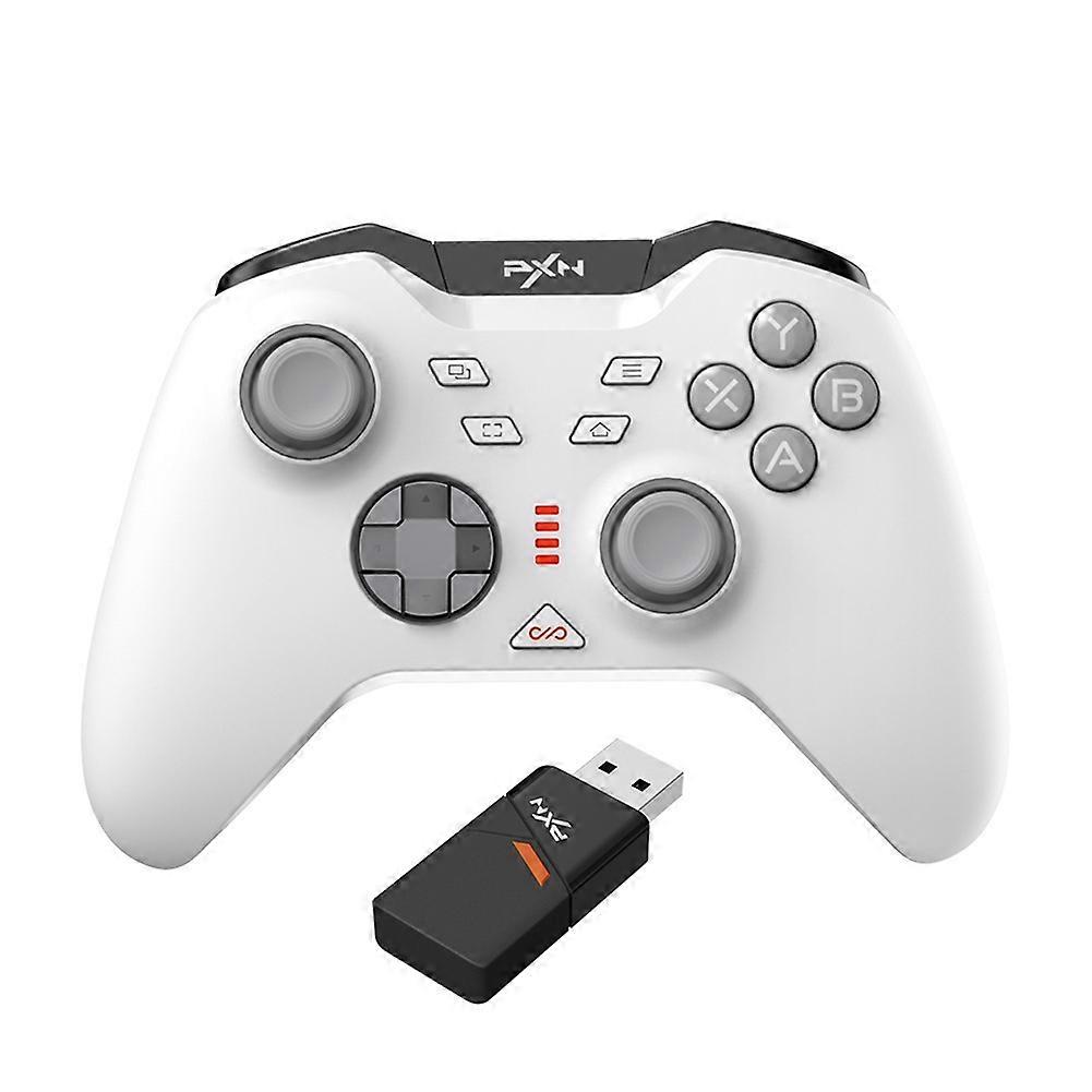 PXN P5 Bluetooth Gamepad 1000Hz Hall Trigger Rocker Tri-Mode Long Battery Life Ergonomics for Switch PC Android IOS White