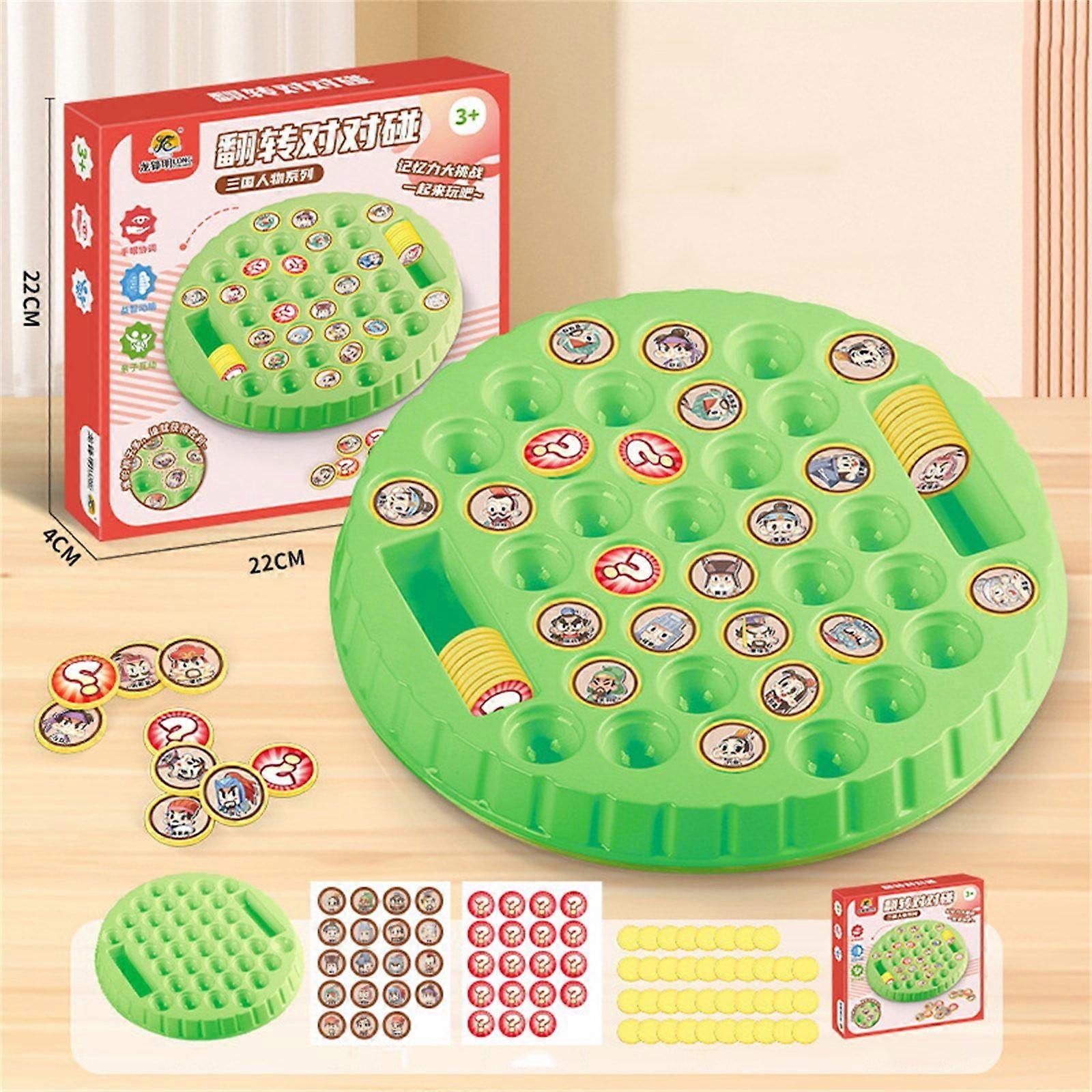 Flip Chess Memory Game, Flip Chess Memory Chess Game, Two-player Cartoon Flip Chess, Creative Kids Matching Game with Chessboard