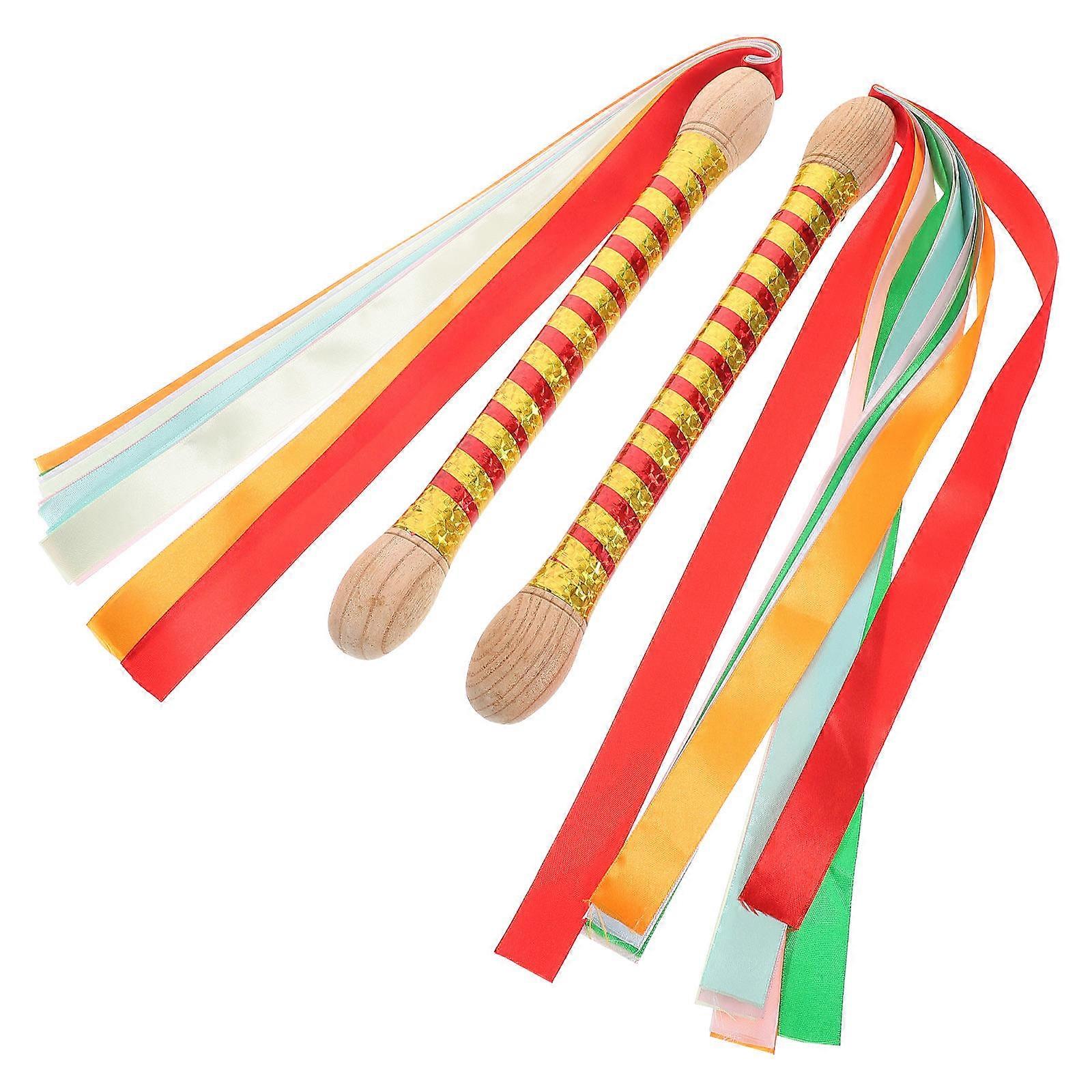 Wooden Drumsticks Dandiya Sticks for Drumming Practice 10Pcs Set