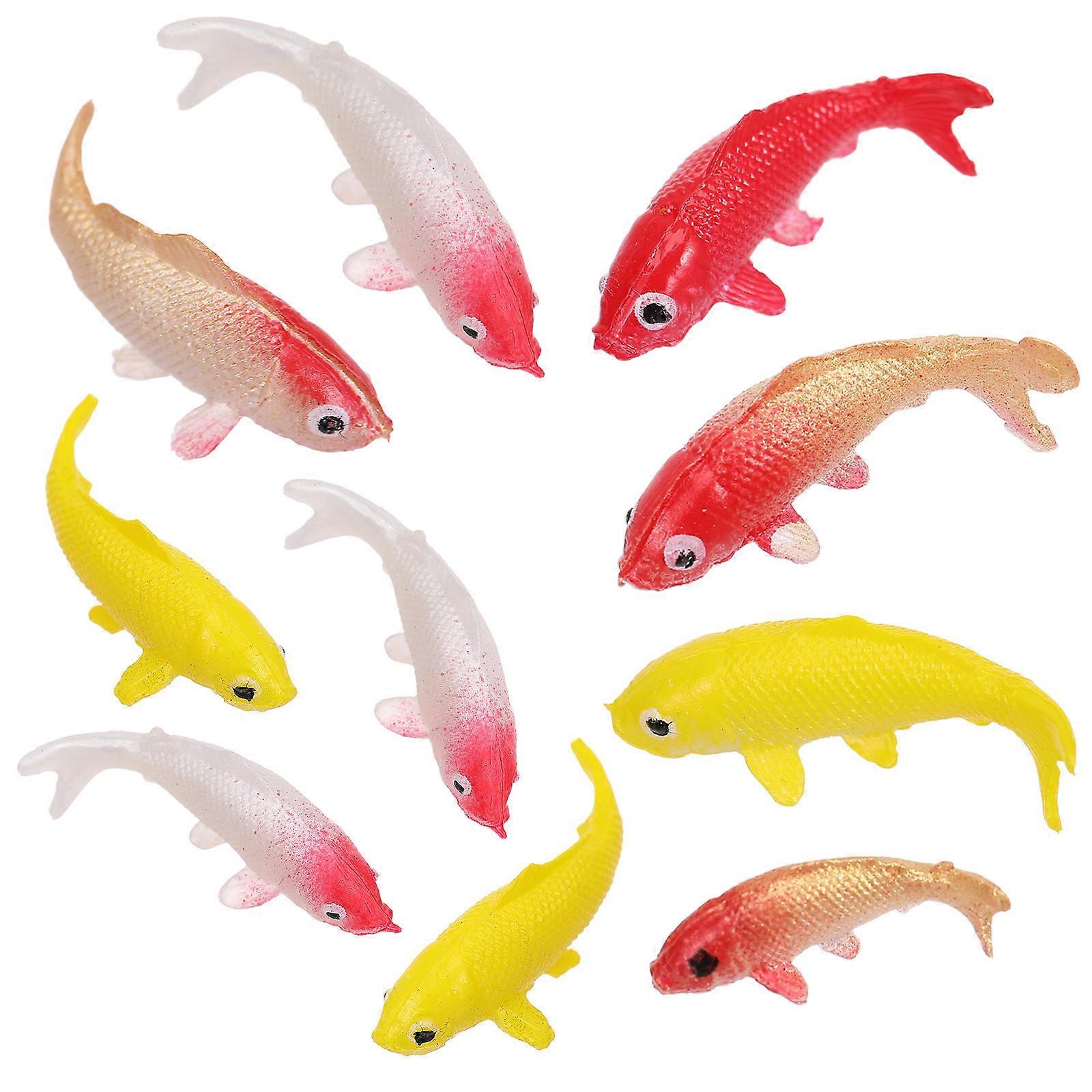 Colorful Mini Fake Fish Model 50Pcs PVC Simulation Design Ideal For Mini House Decoration And DIY Crafting