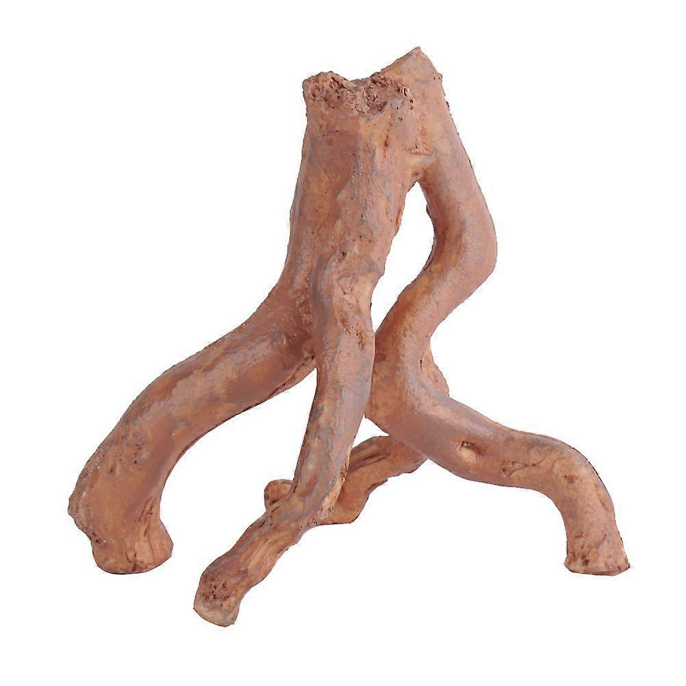 Fish Tank Ornament Tree Bark for Fish Shelter House 2Pcs Light Brown