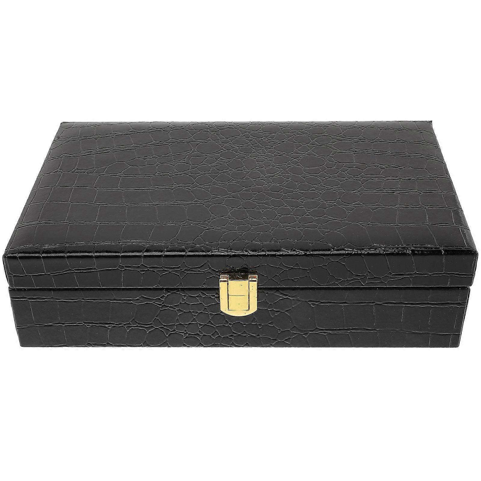 Portable Cigar Container 4Pcs Rectangular Cigar Storage Box Simple Design Gift Giving 25x15cm