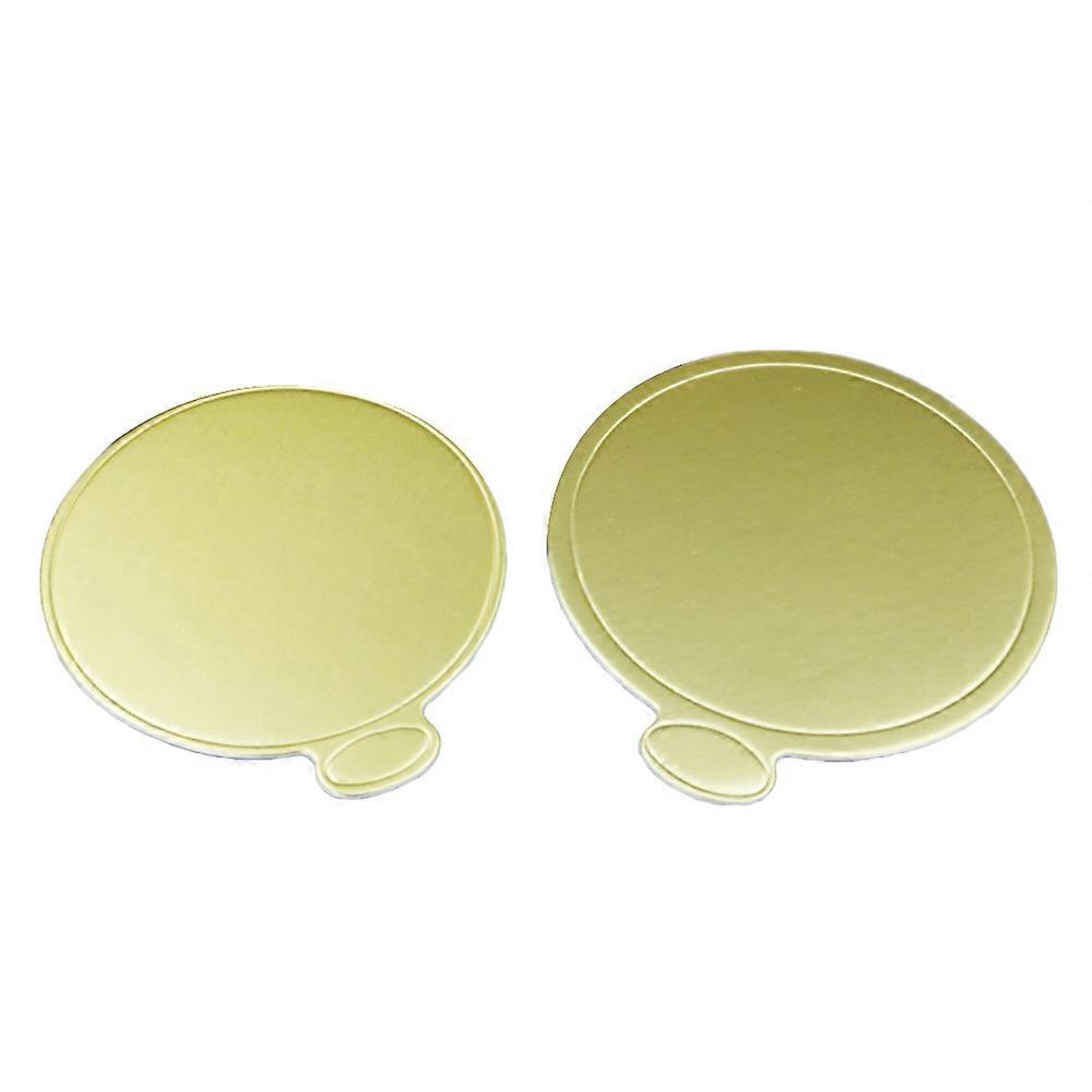 Mini Round Cake Bases Golden Cardboard Elegant Design For Restaurant Use 9cm 100Pcs