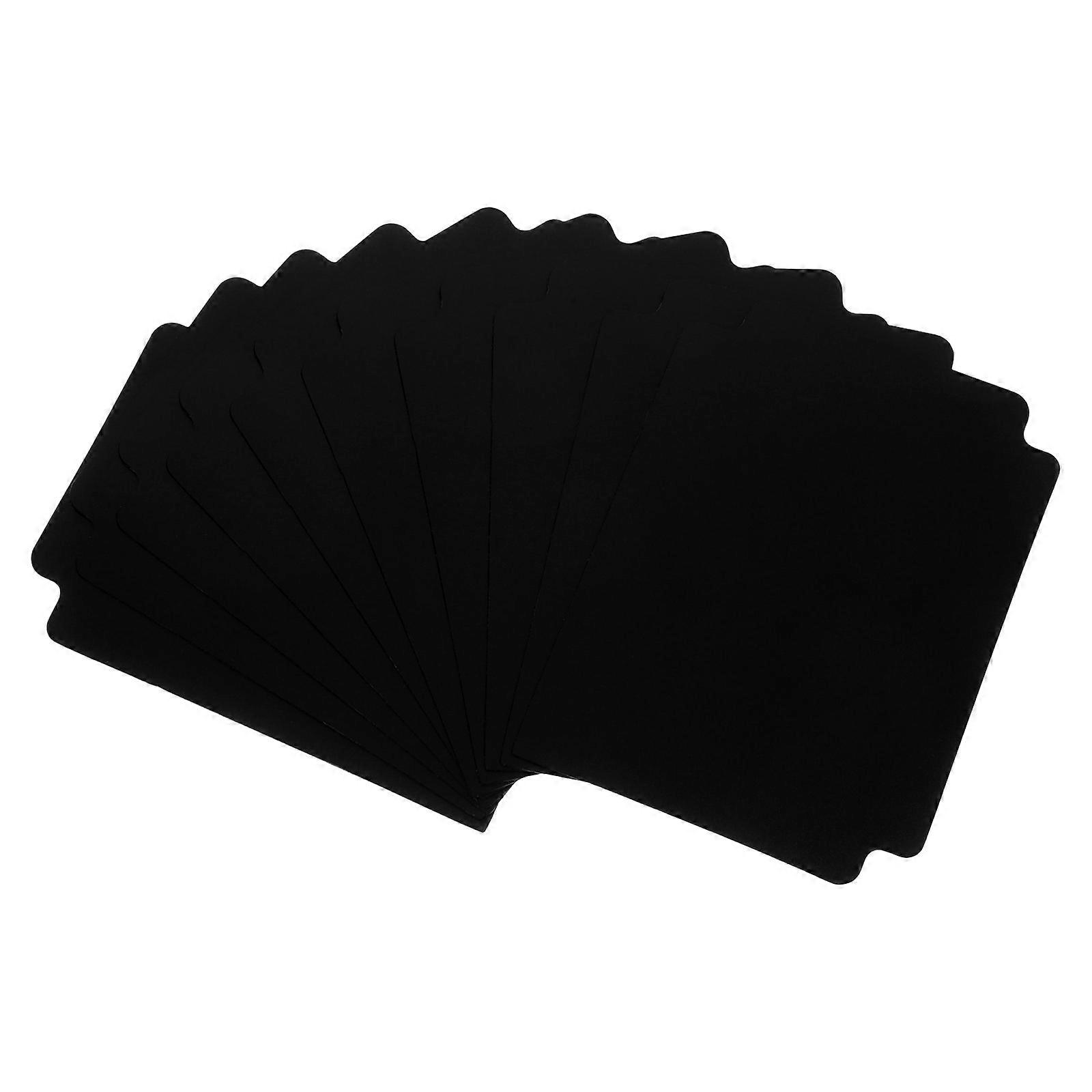 Plastic Card Separator 40 Pcs Trading Card Dividers With Tabs For Office Home Organization Black Fade Resistant Material