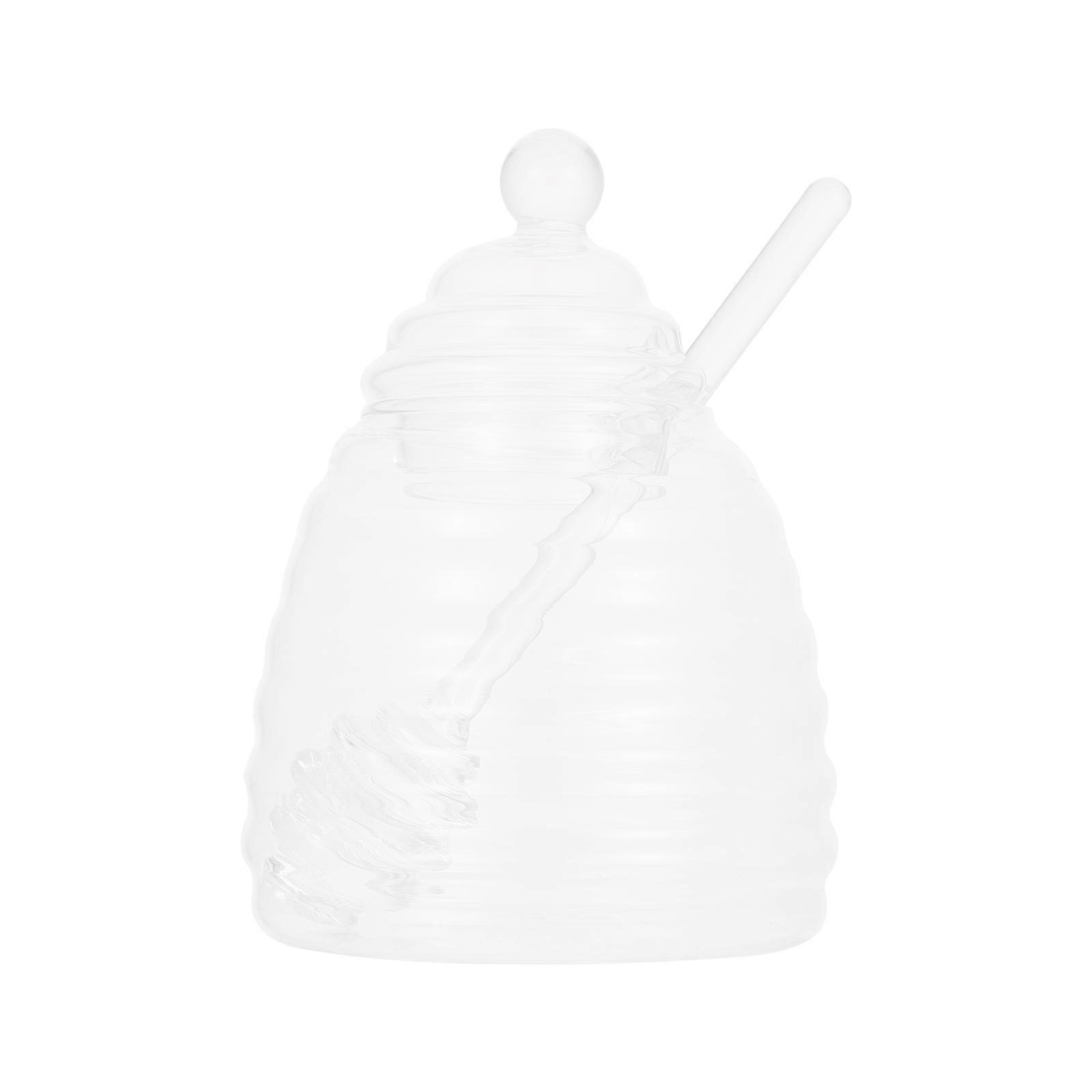 Honey Pot Glass Jar with Lid for Household Use Transparent 3Sets