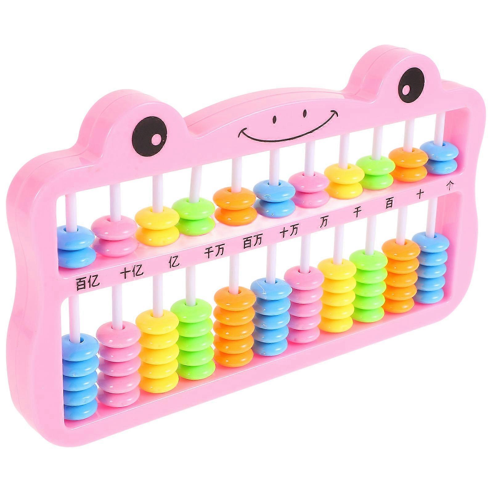 Math Learning 4Pcs Colorful 7-Bead Abacus For Students Classroom Home Study 18.40X10.50X1.60CM Plastic Tool