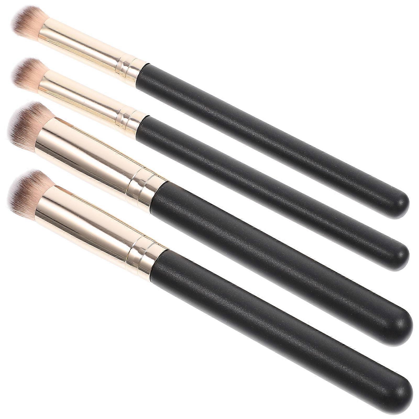 Makeup Brush Concealer Brush for Face Coverage Wooden Handle 4Pcs