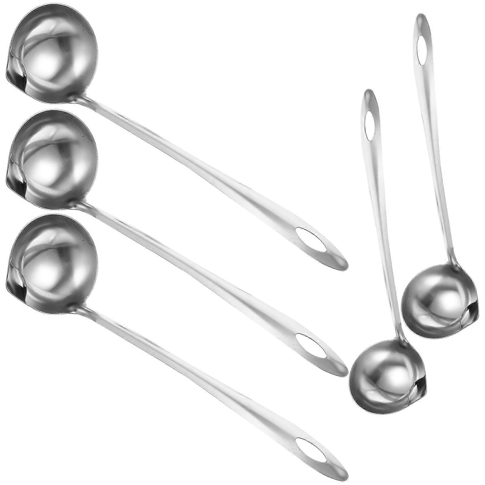 Fat Oil Separator Ladle Stainless Steel Oil Filter Spoon 10Pcs Set