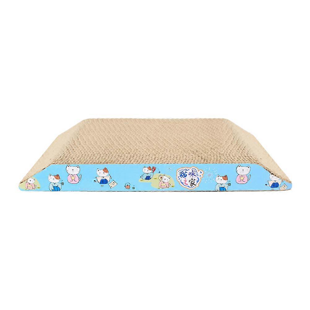 Corrugated Paper Toys Cat Scratcher Board with Mouse Fish Toy for Claw Play 2Pcs