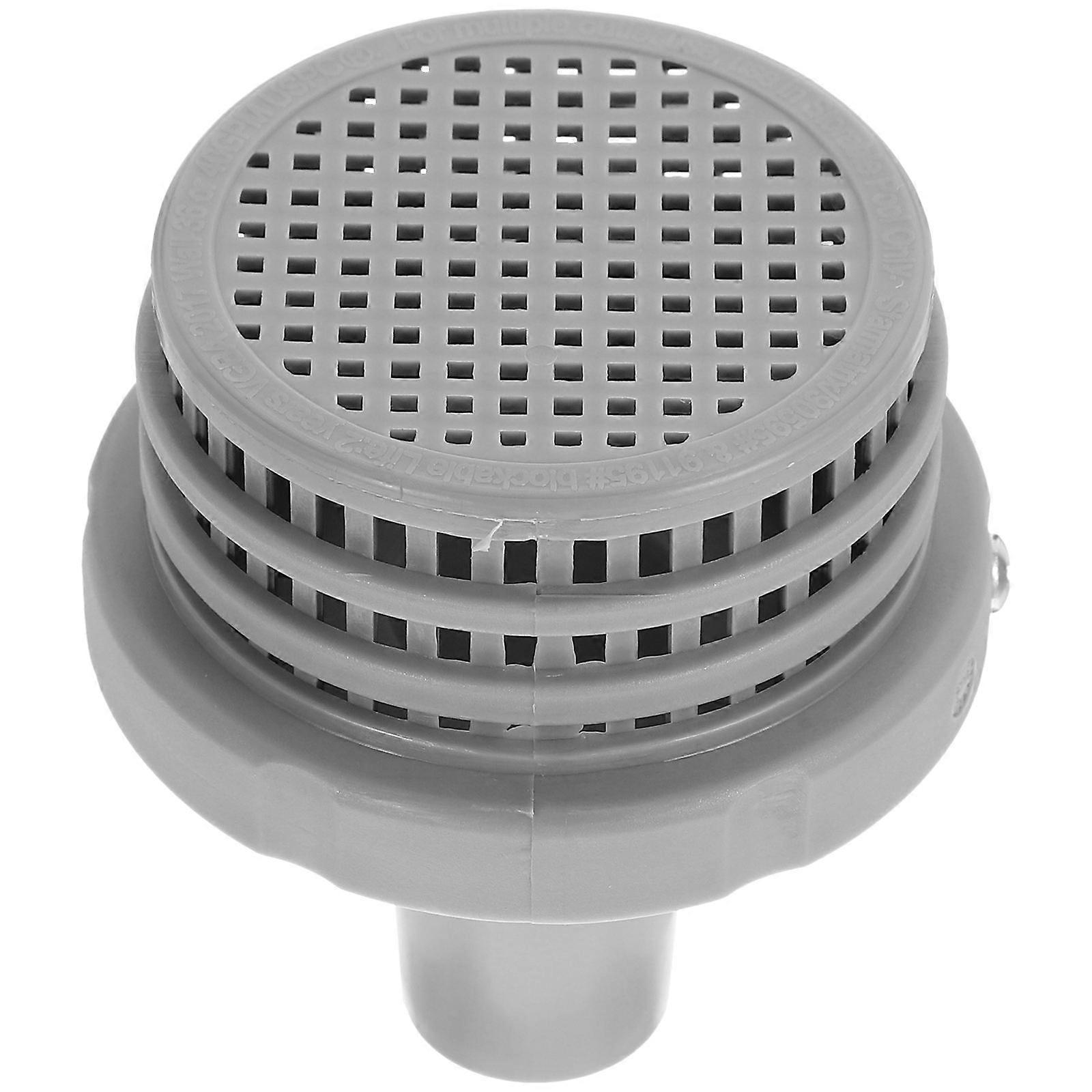 Grey Drain Valve Strainer for Pool Filter Parts 4Pcs Kit