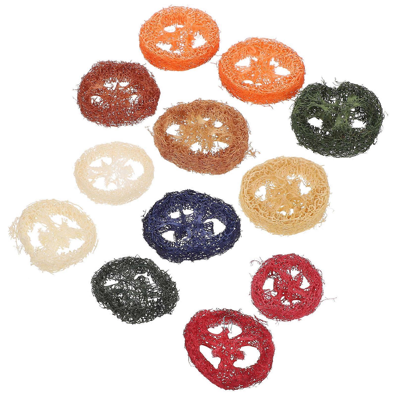 Loofah Chew Toys For Small Animals 60Pcs Assorted Color Unique Shape Teeth Grinding Supplies For Guinea Pig Hamster Rabbit