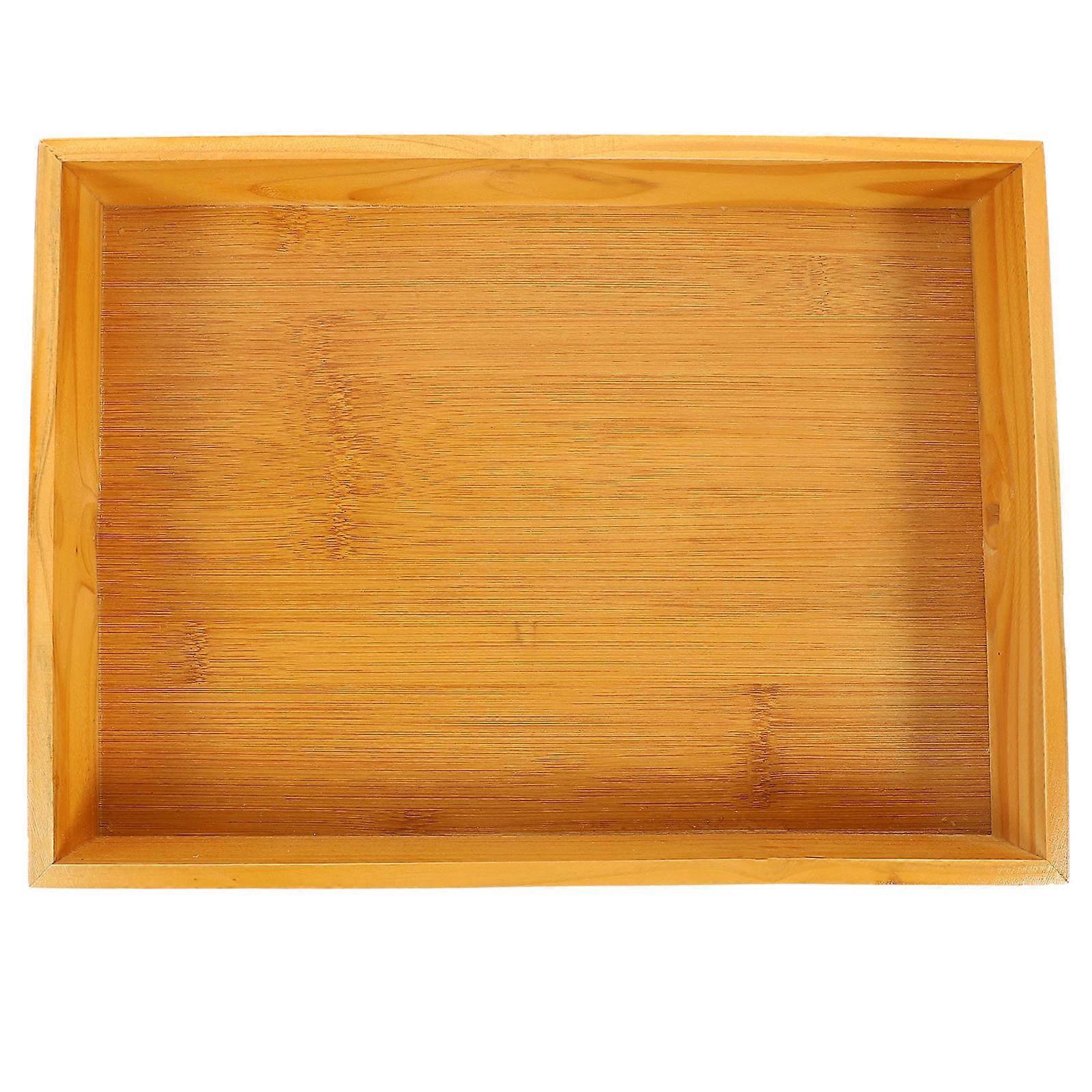 Rustic Serving Tray Elegant Rectangle Design Multi-functional Food Holder for Home 1Pcs