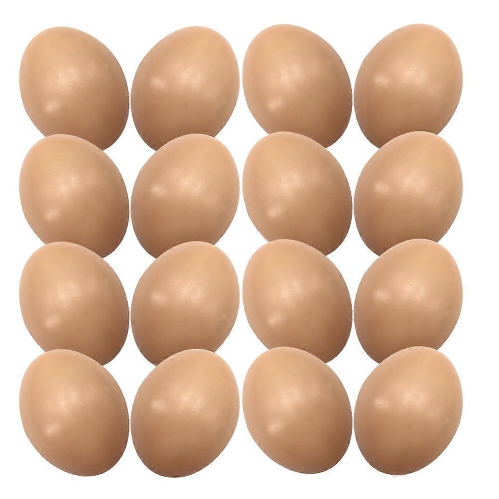 Fake Eggs For DIY Easter Eggs Easter Party Decoration Khaki Egg Shape Durable 60Pcs