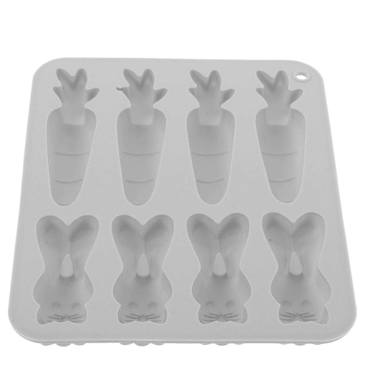 Versatile Silicone Chocolate Mold Suitable For Baking And Demolding With Rectangular Shape Perfect For Easter Parties In Sky-Blue 3Pcs