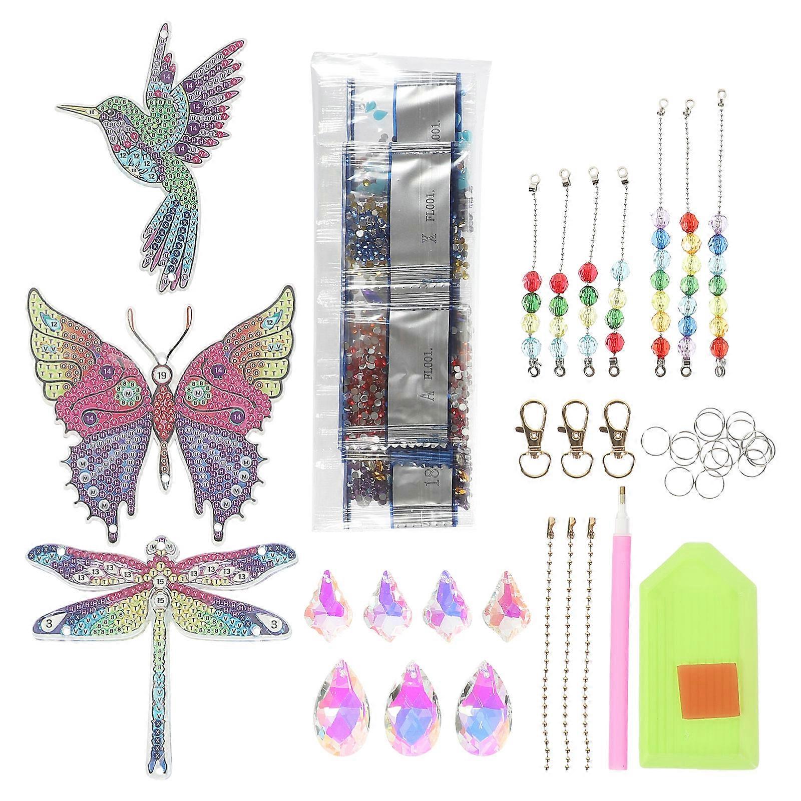 Diamonds Wind Chime Kit DIY Pendant for Hanging Decor 4Sets