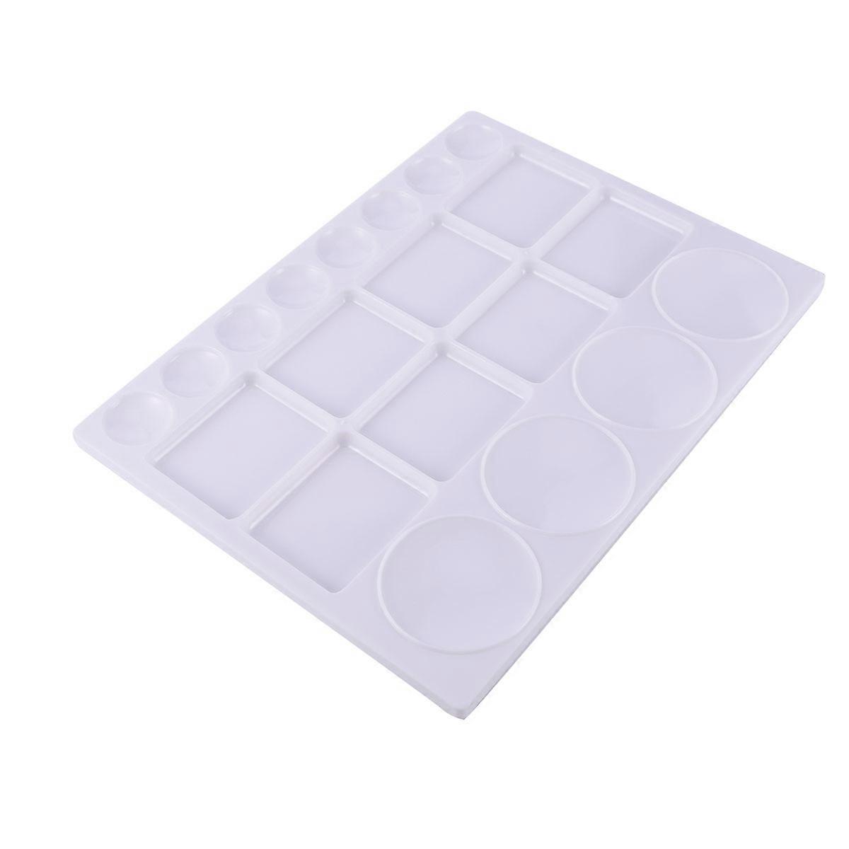 Painting Tray for Loading 2Pcs Watercolor Pigment Trays White