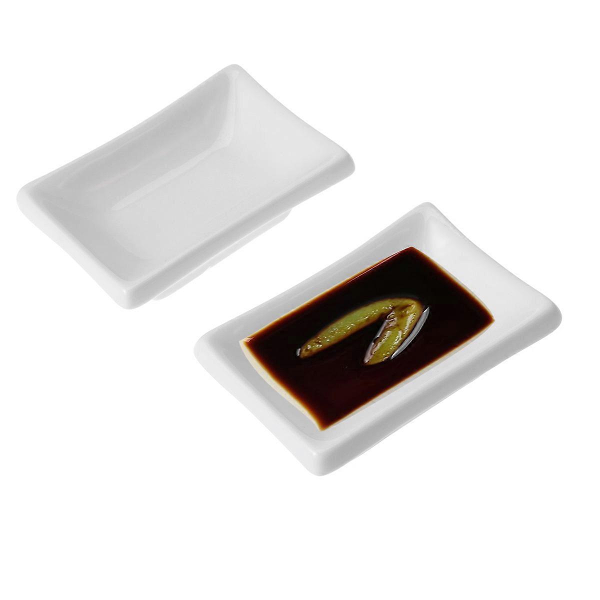 Soy Sauce Dish White Holding Appetizer 10Pcs Set