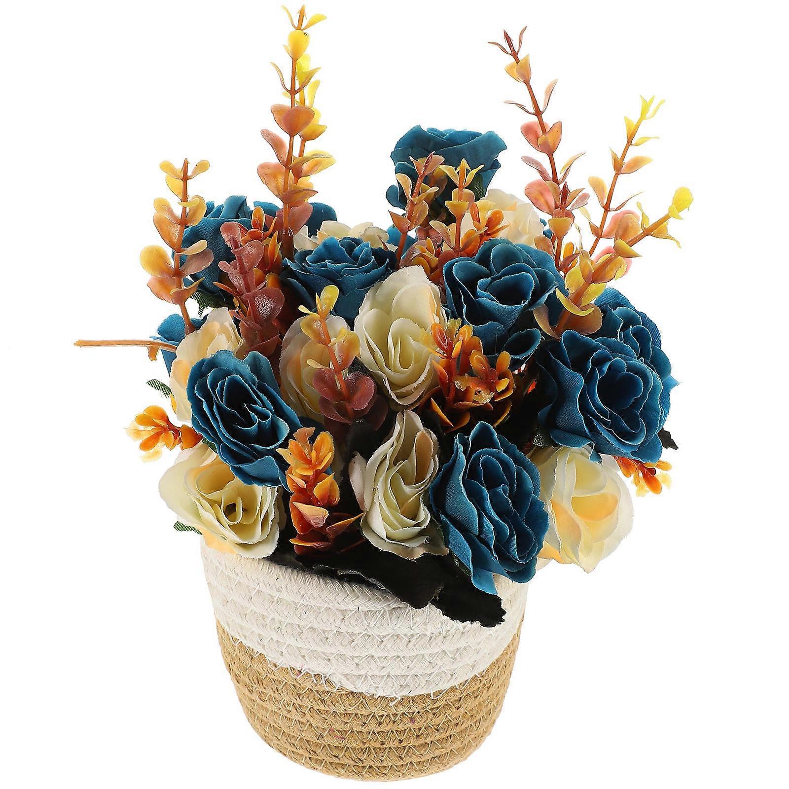 Artificial Plant in Pot Simulation Bonsai for Decoration 4Pcs Pack