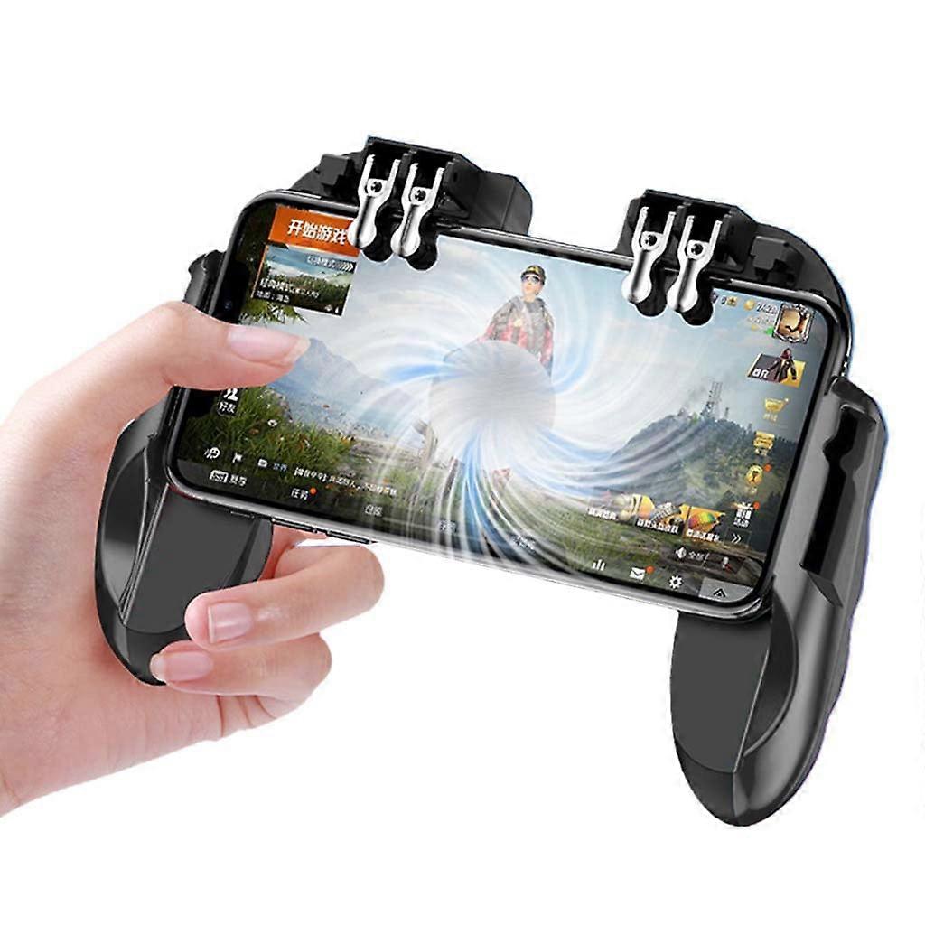 4 Trigger Mobile Game Controllers with Fan Compatiple for PUBG COD Mobile
