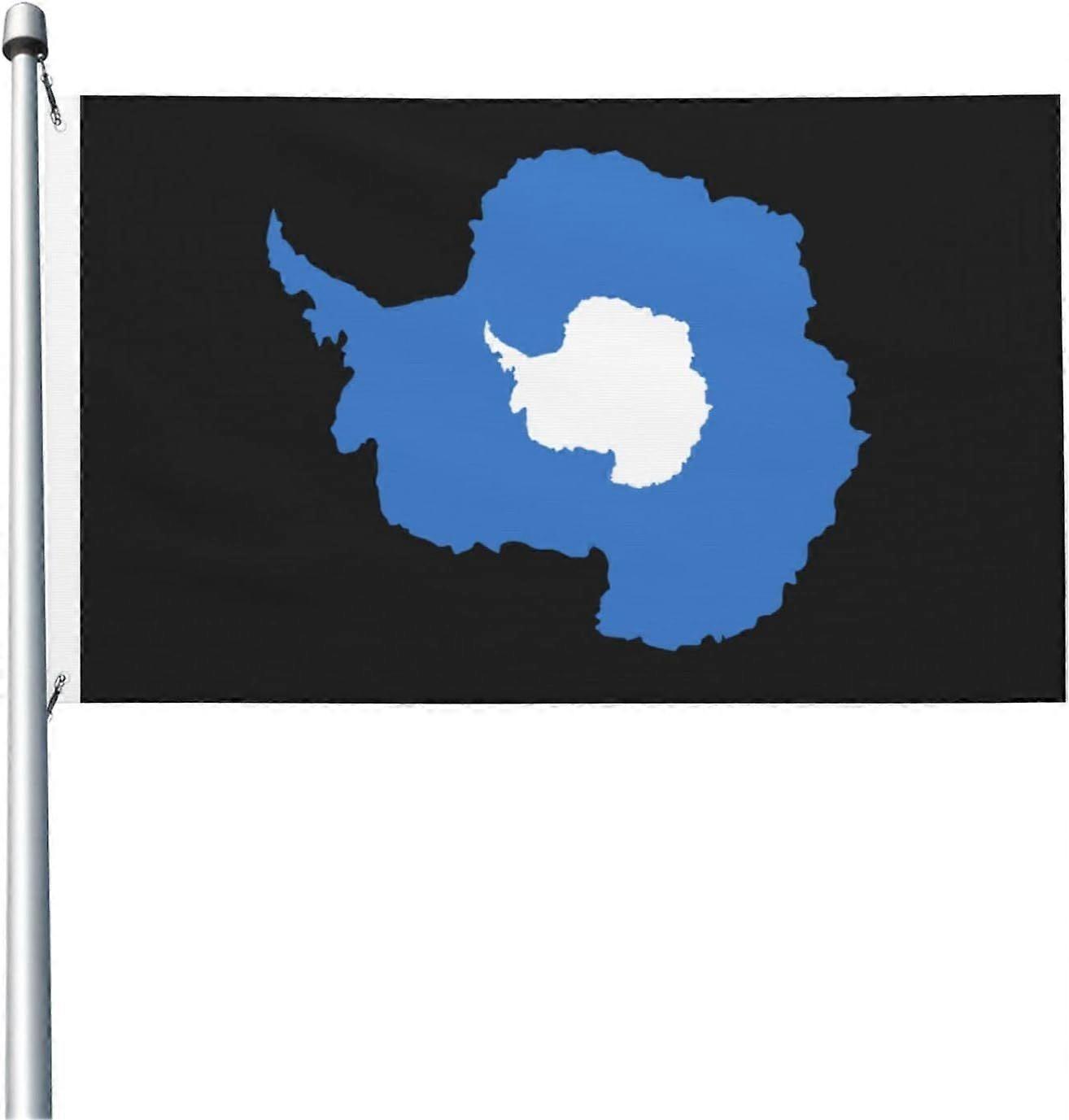 Antarctica Terrain Map Flag QI 1862