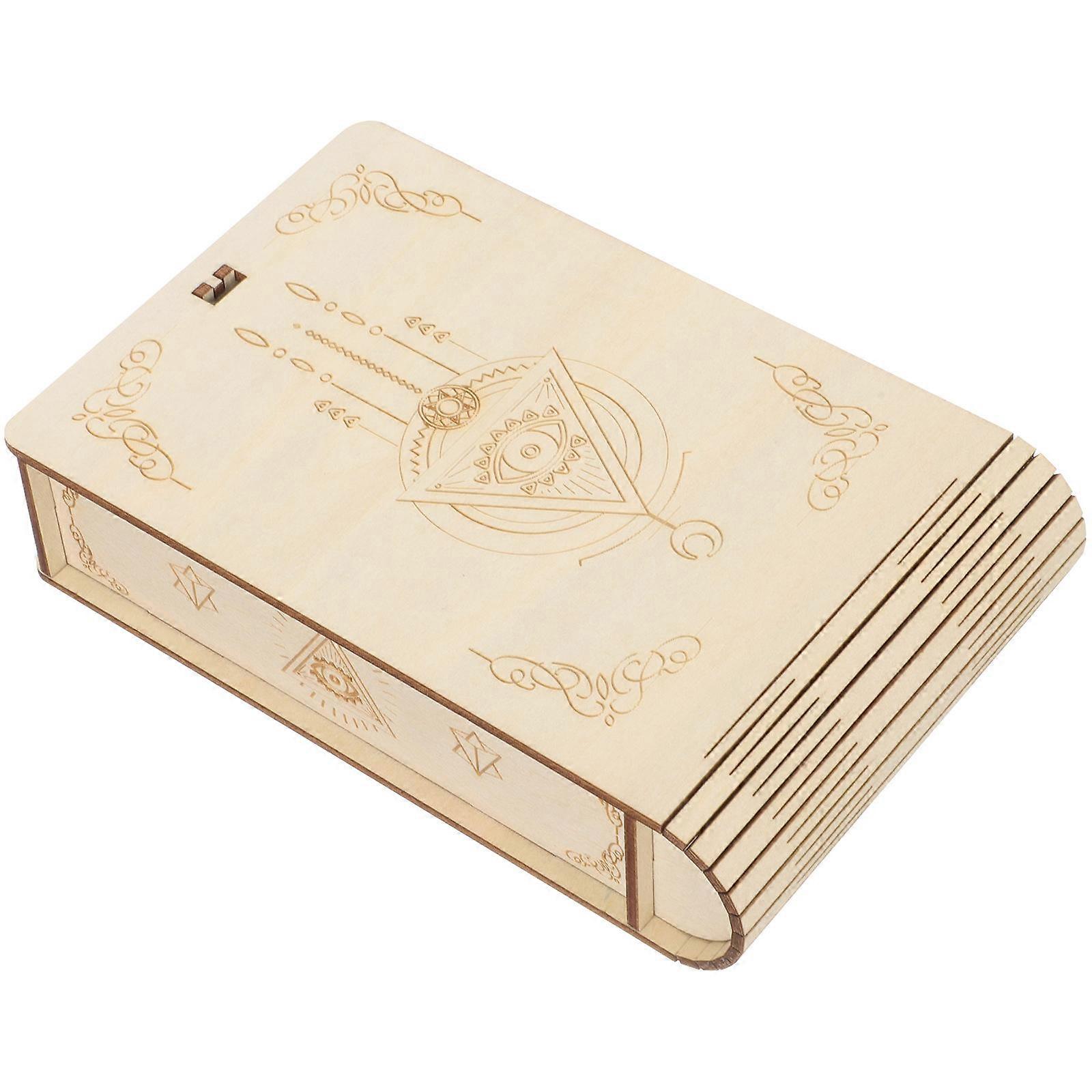 Wood Tarot Cards Holder Storage Case for Storage Use 5Pcs Kit