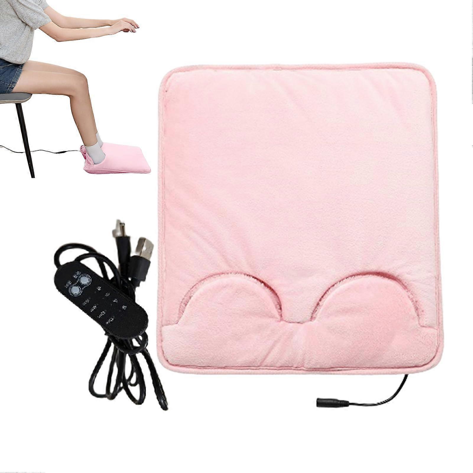 Foot Heating Pad For Feet Electric Body Warmer, Adjustable Temperature Heater Mat For Full Body, Pink