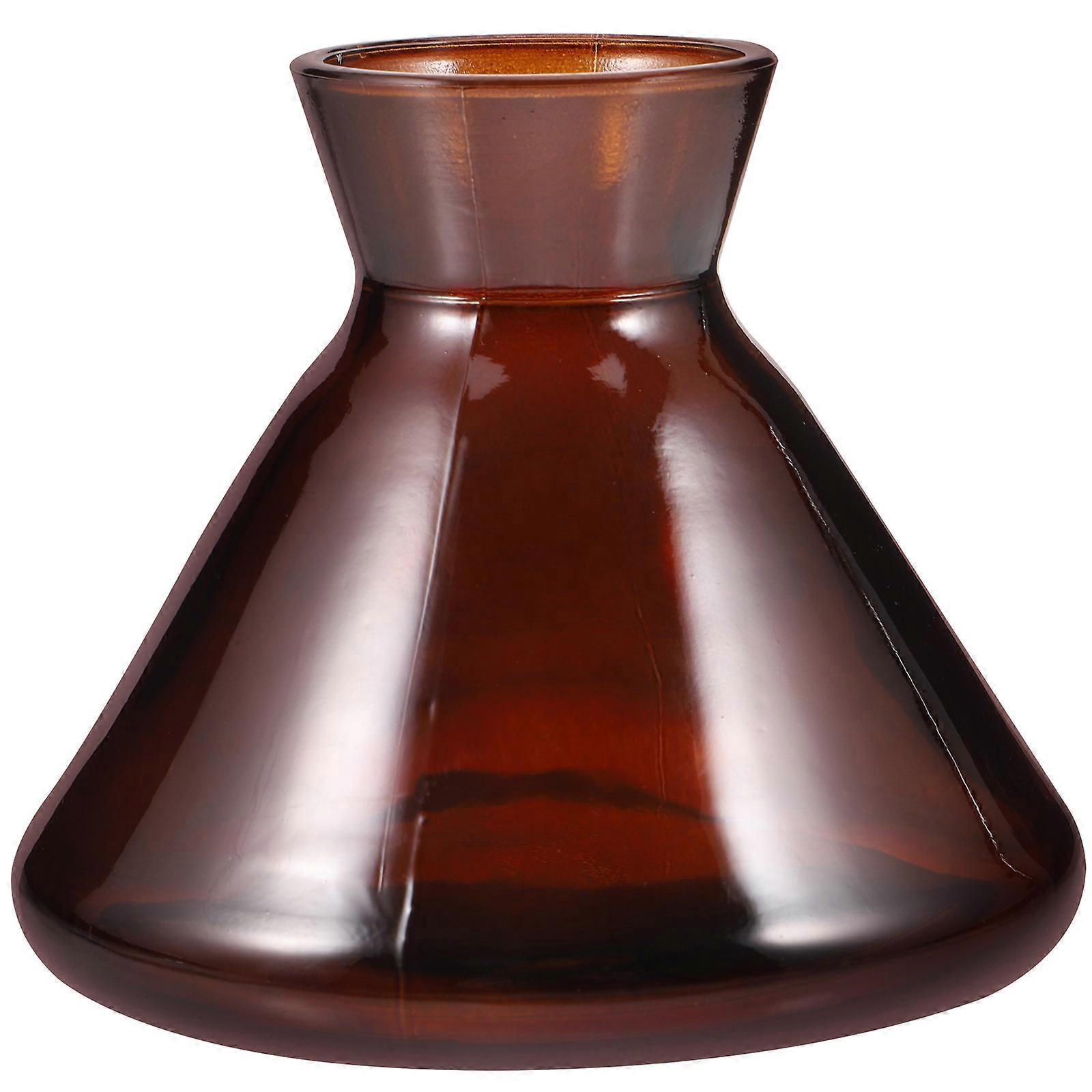 Refillable Diffuser Bottle Glass Scent Jar For Office Fragrance 220ml Trumpet-Shaped Opening Scent Distribution 1Pack