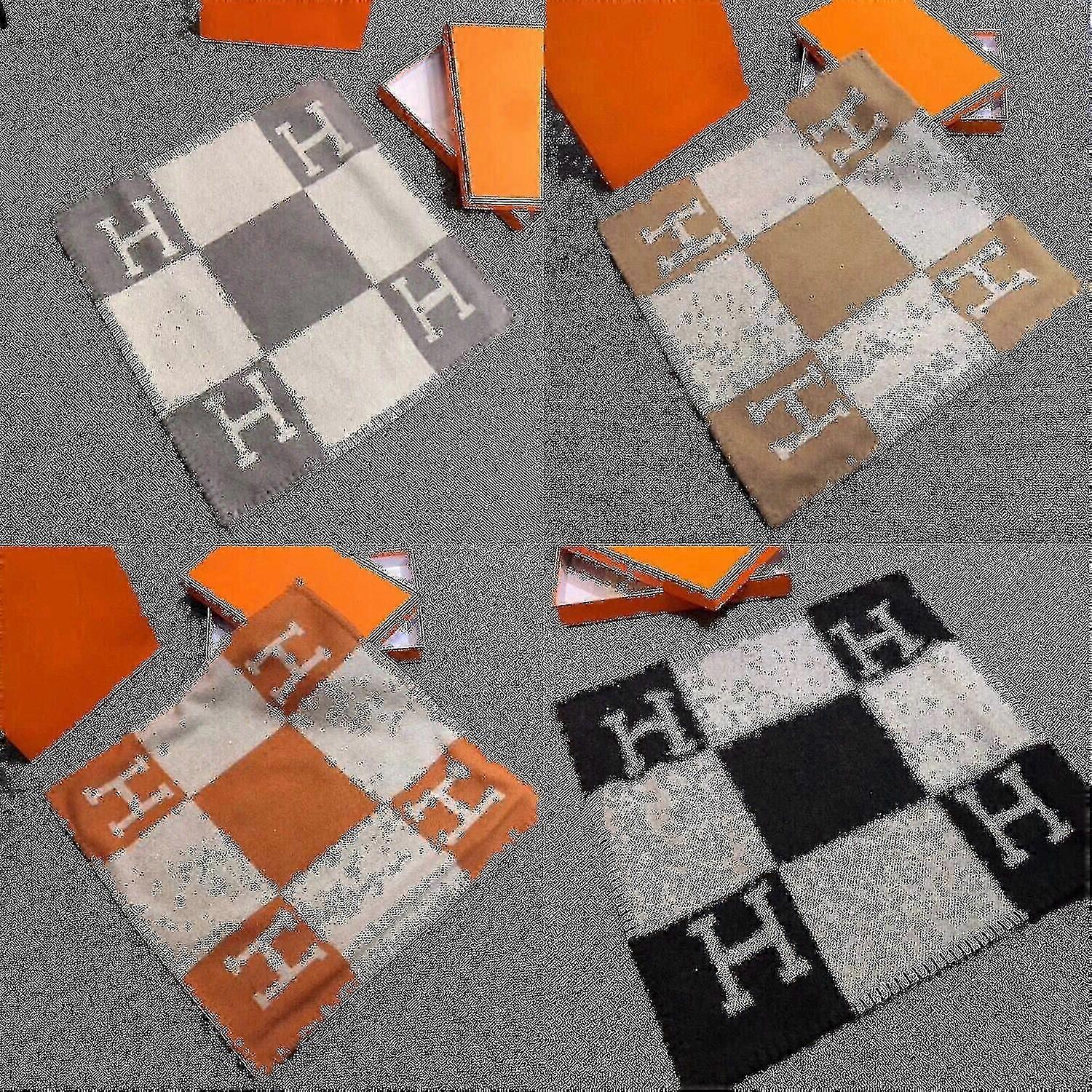 高品质 45x45cm H 字母羊毛羊绒枕套双层床沙发飞机