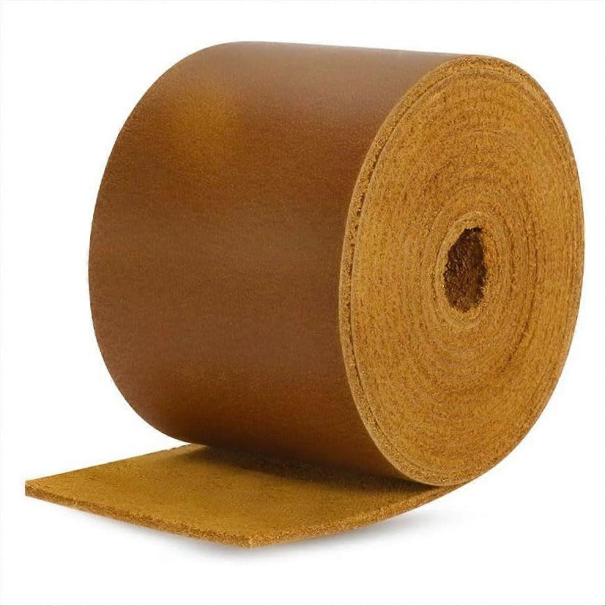 2in Wide Flat Leather Straps for Crafts,brown