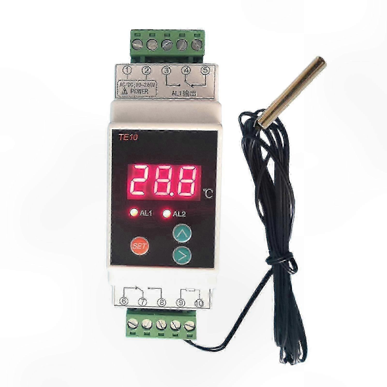 Thermostat with Sensor for Standard 2 Relay Output and DIN Rail
