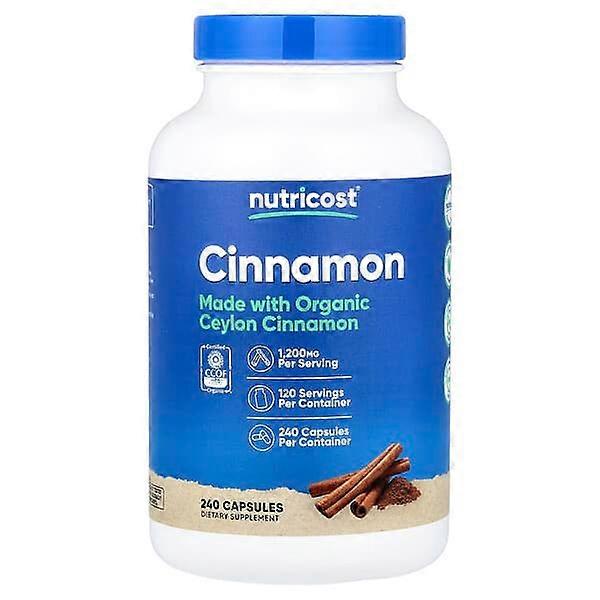 Nutricost, Cinnamon, 240 Capsules (600 mg per Capsule)