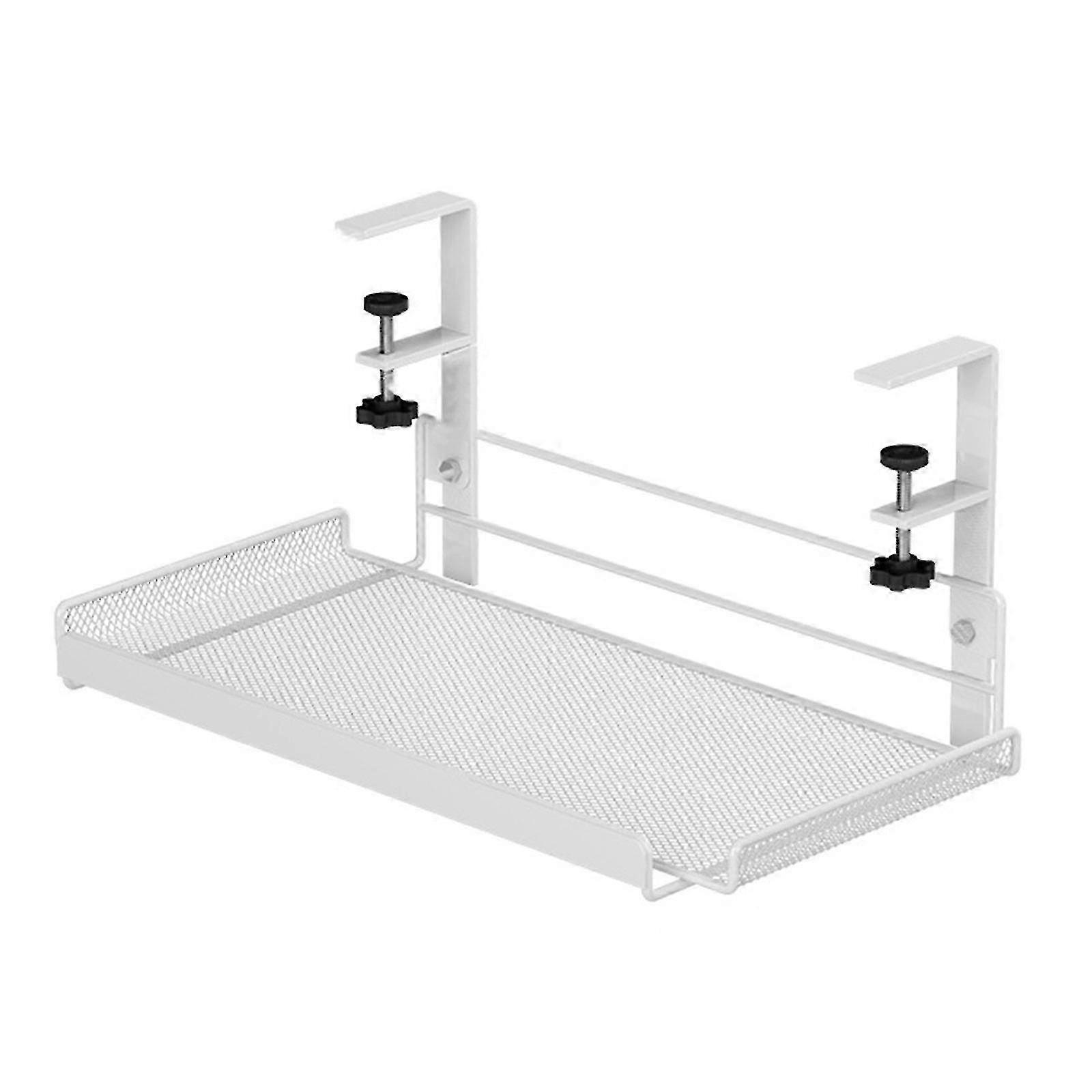 Modern Desk Organizing Bins Space Saving Under Desk Cable Organization Basket for Students and Professionals White L miao7