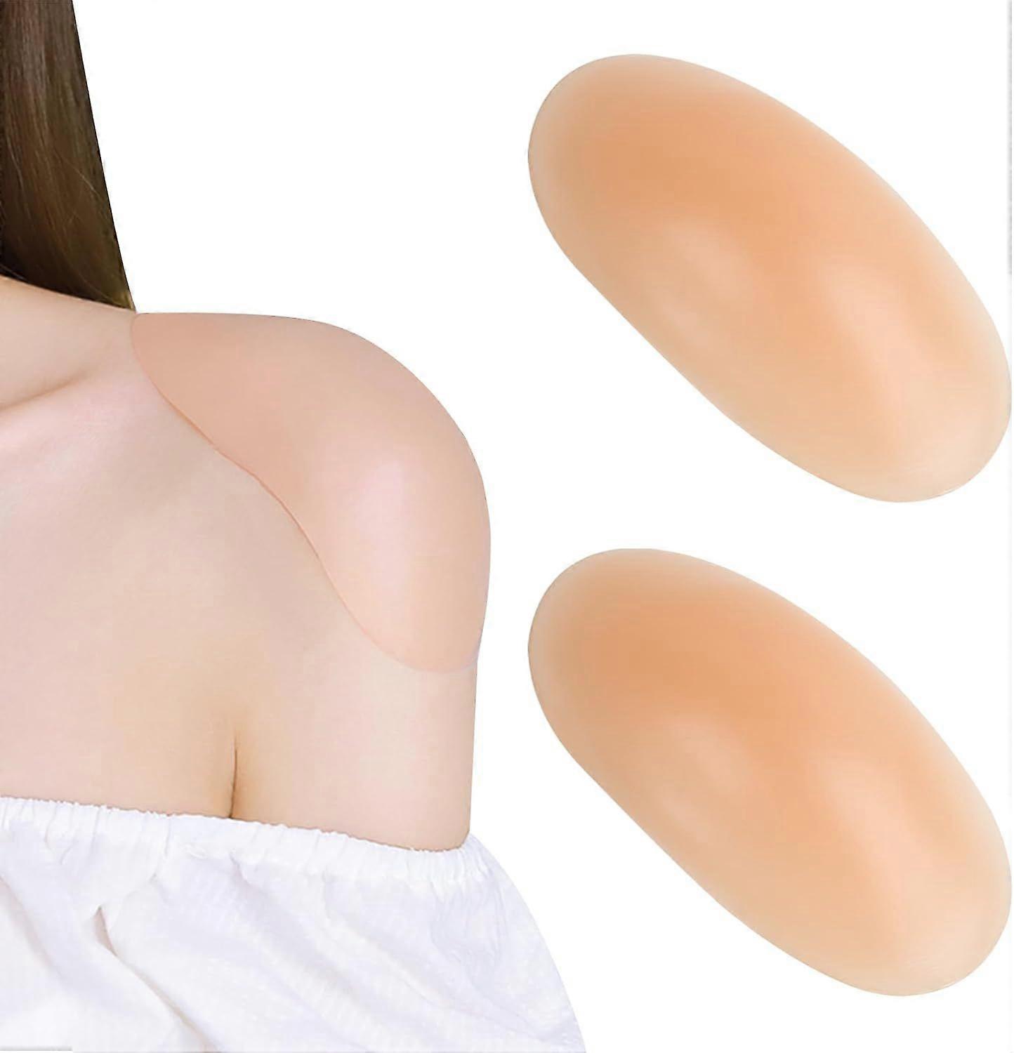 2 Pcs Adhesive Shoulder Pads Soft Anti-Slip Shoulder Pads for All Tops T-shirts Shirts Sweaters Jackets Dresses Perfect for Various Occasions like Dat