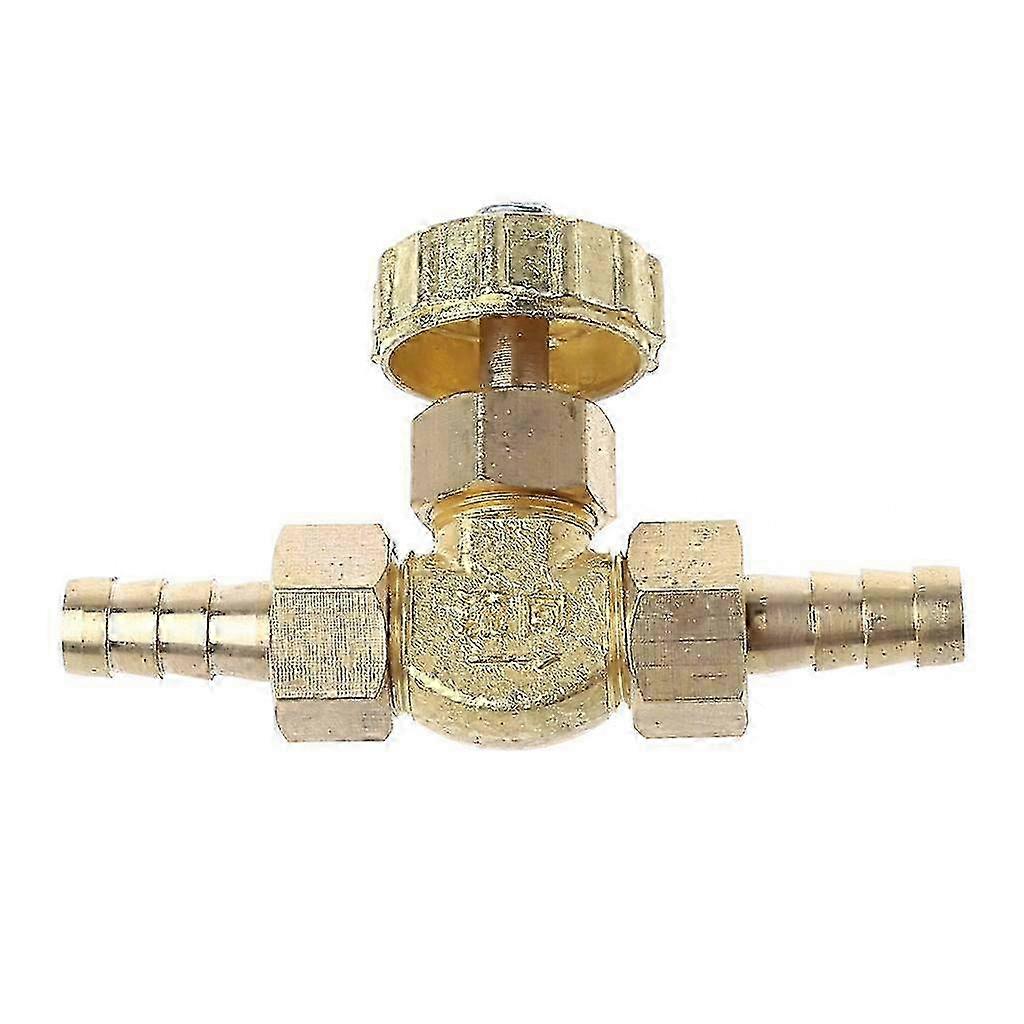 8mm Elbow Brass Needle Valve for Propane Butane Gas Adjuster Barbed Spigots 1 Mpa