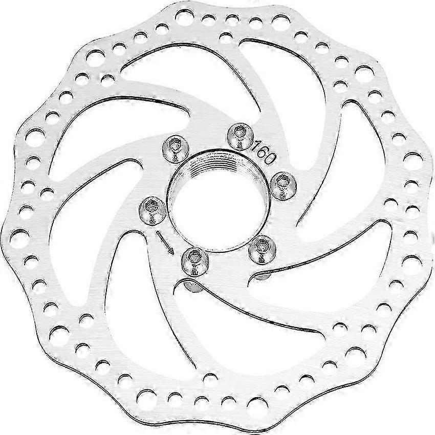 160mm Bicycle Brake Disc 6 Bolt Threaded Hub Floating Rotor