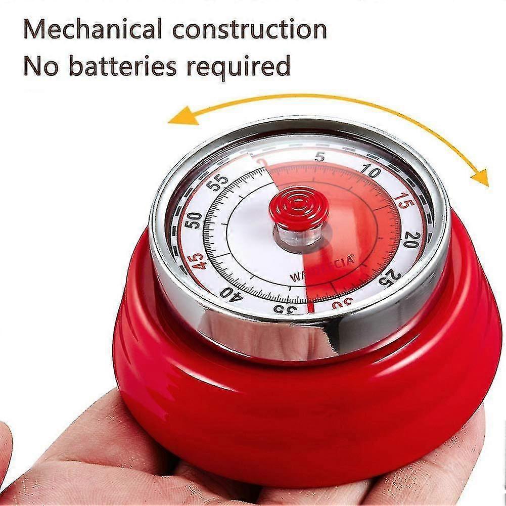 Kitchen Mechanical Timer Round Magnetic Countdown For Cooking Housework Sports
