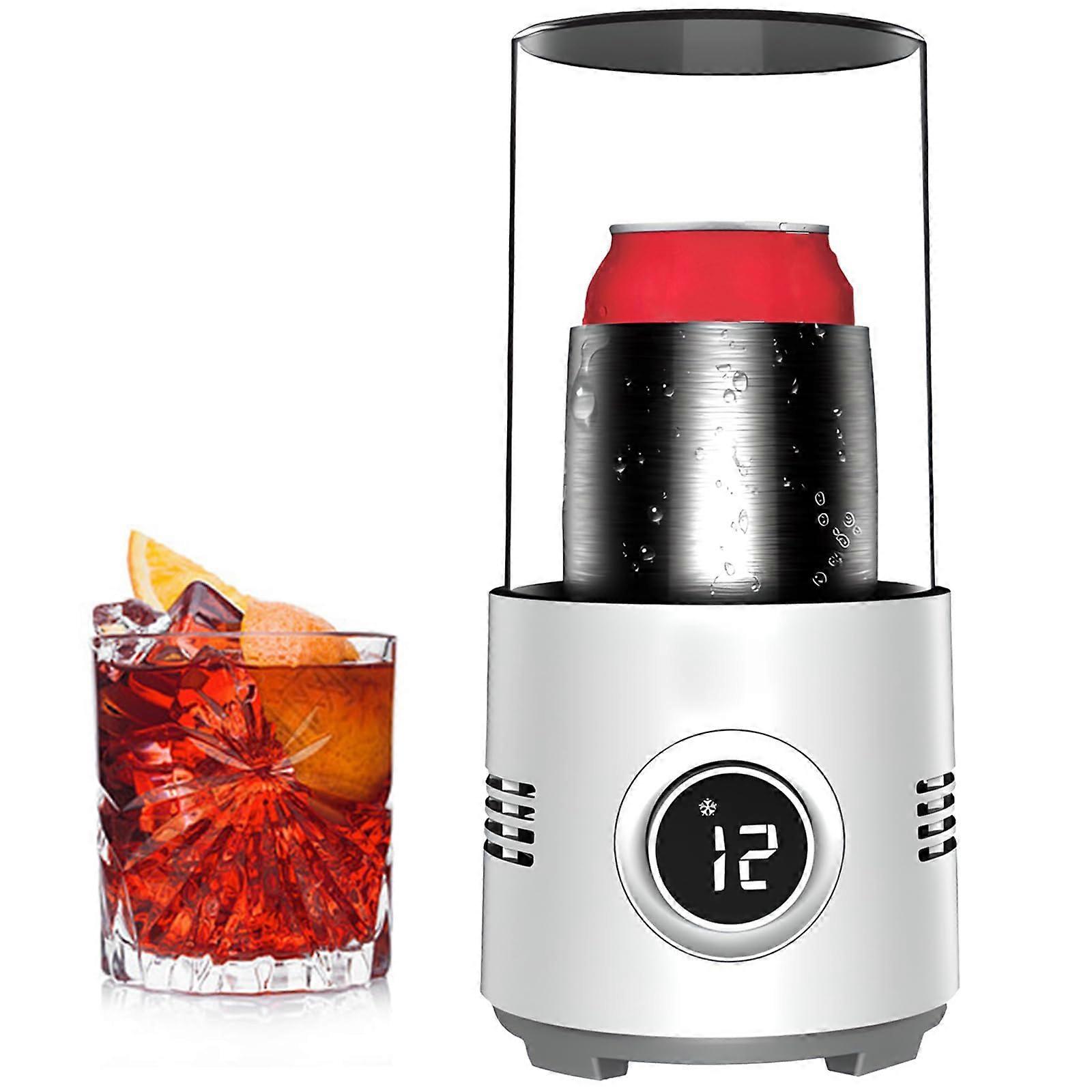 Portable Cooling Cup Intelligent Beverage Cooler With Screen Temperature Display 360 Degree Hot Cold DualPurpose