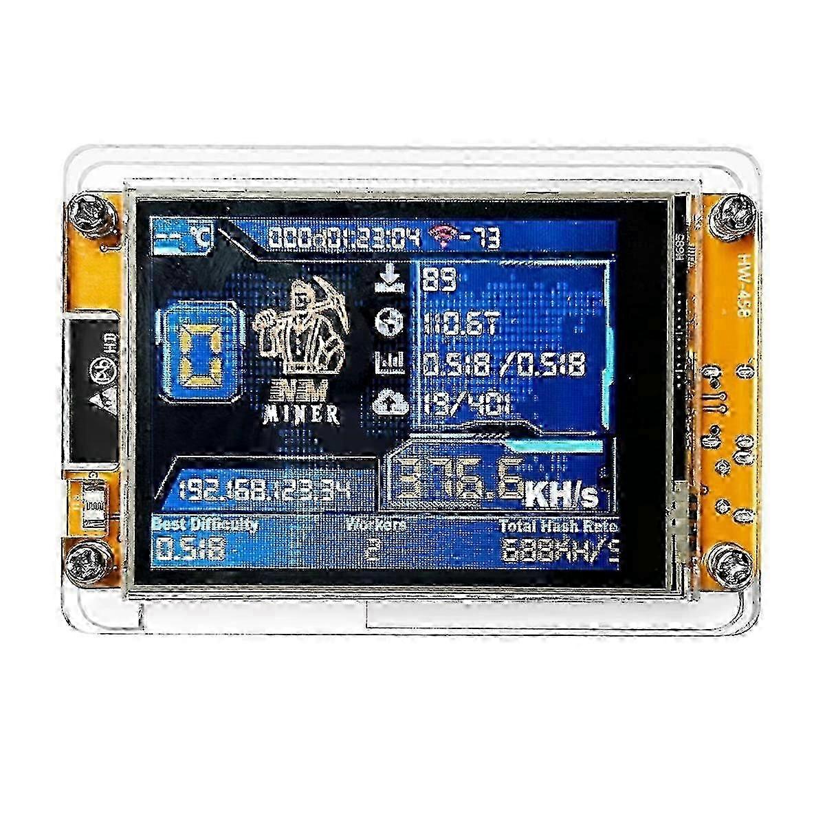 NMMiner NerdMiner V2 Hashrate 377KH/S ESP32 2.8 Inch Smart Display Crypto Solo Lottery Miner BTC Lo